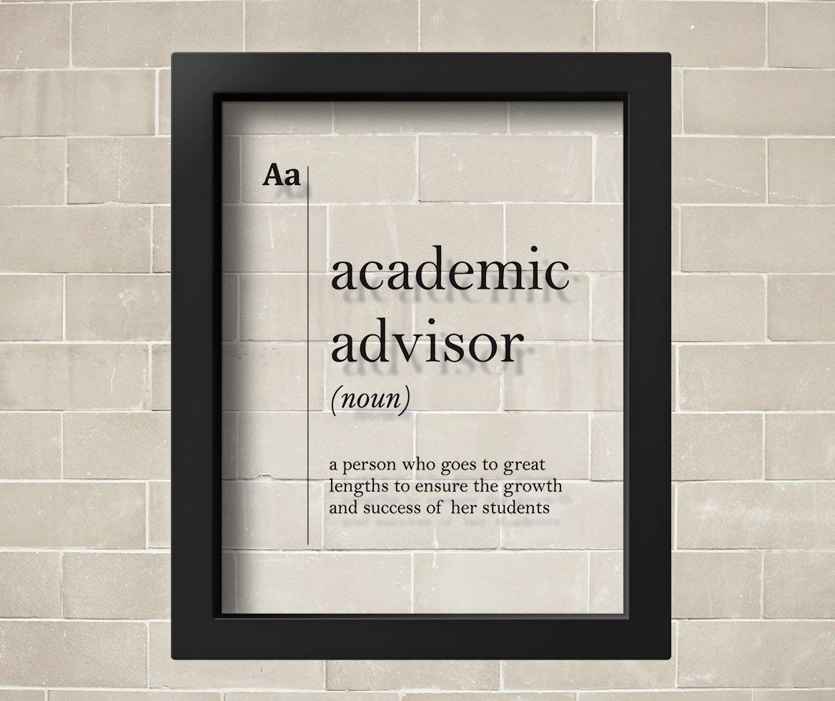 Transparent Academic Advisor Poster - Inspirational College Coworker Gift, New Job Wall Art Decor for Office, Classroom & Study Room