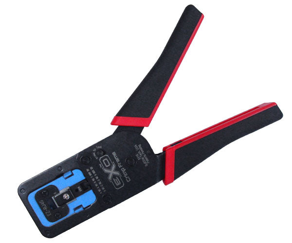 EXO Crimp Frame Tool with EZ RJ45 Die Set - Professional Network Cable Crimping Kit for Ethernet, Cat5, Cat6, Cat7 - Perfect for IT Technicians, Network Installations & Home Office Setups