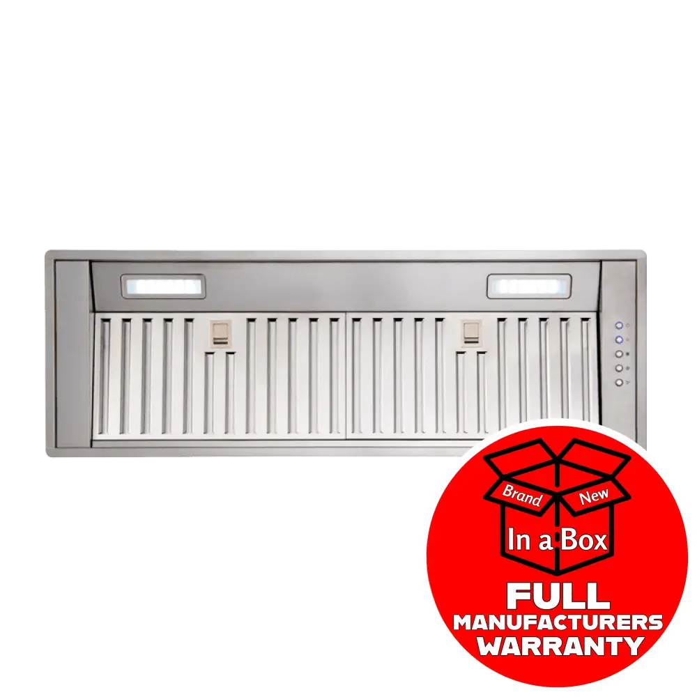 Euro ERH85UMS 85cm Undermount Range Hood - Powerful 600 CFM Stainless Steel Kitchen Vent Hood for Gas Stove, Island Mount, Ultra Quiet - Perfect for Modern Open Concept Kitchens & Restaurant Style Cooking