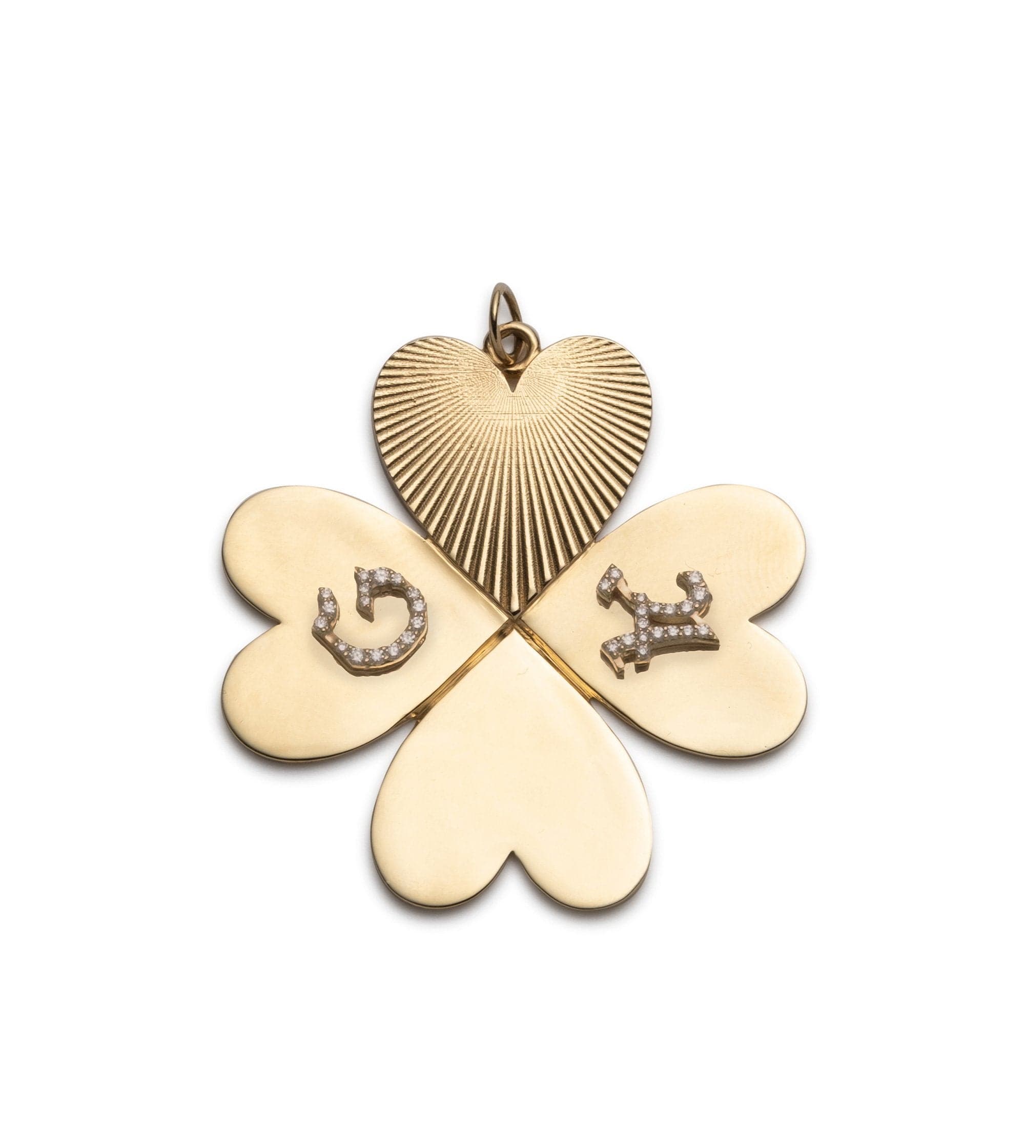 Custom Four Leaf Clover Pendant Necklace - Large Oversized Medallion for Women, Men - Perfect for St. Patrick's Day, Irish Pride & Fashion Jewelry Gifts