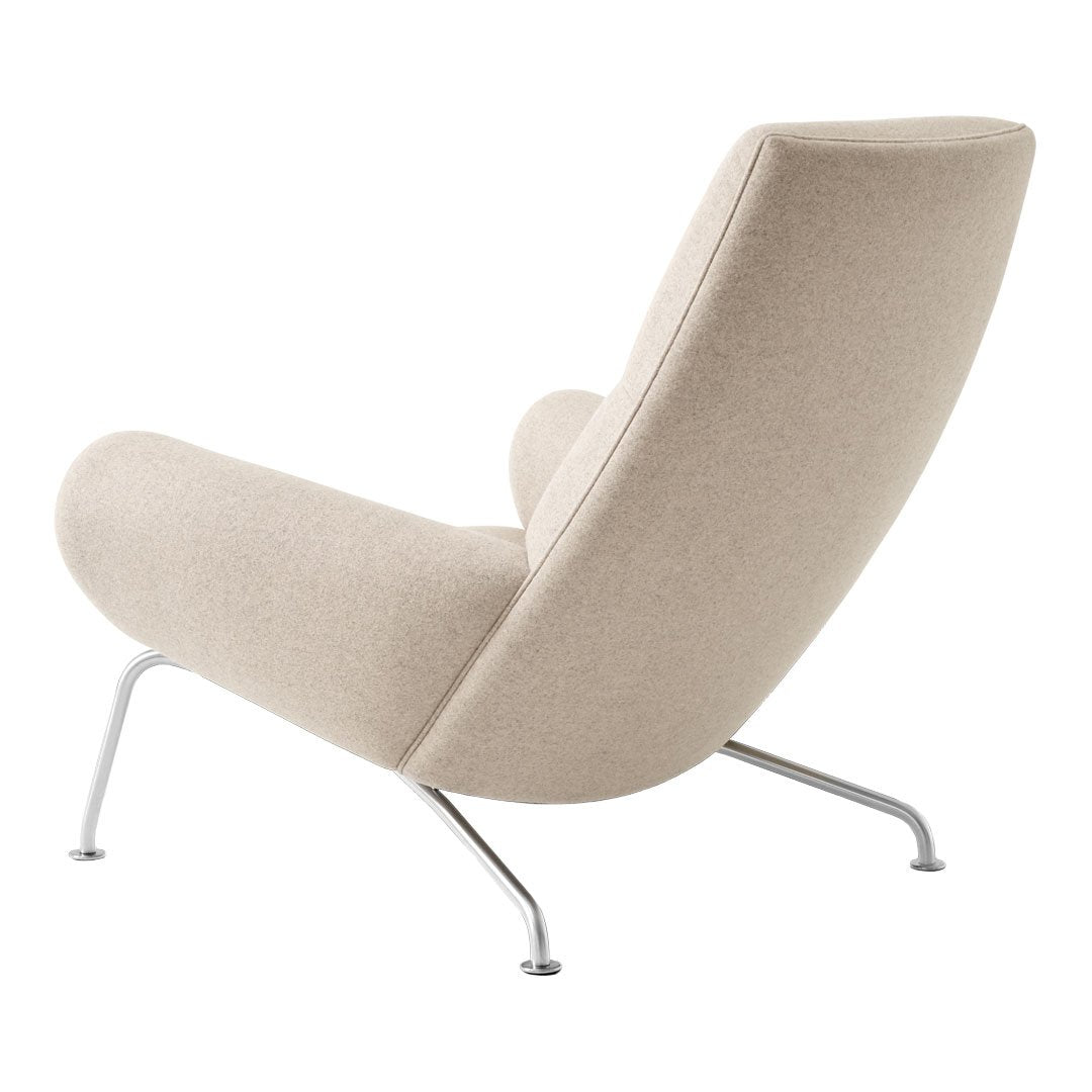 Erik Jørgensen Wegner Queen Chair - Mid Century Modern Lounge Chair with Teak Wood Frame & Leather Upholstery - Perfect for Living Room, Office or Reading Nook