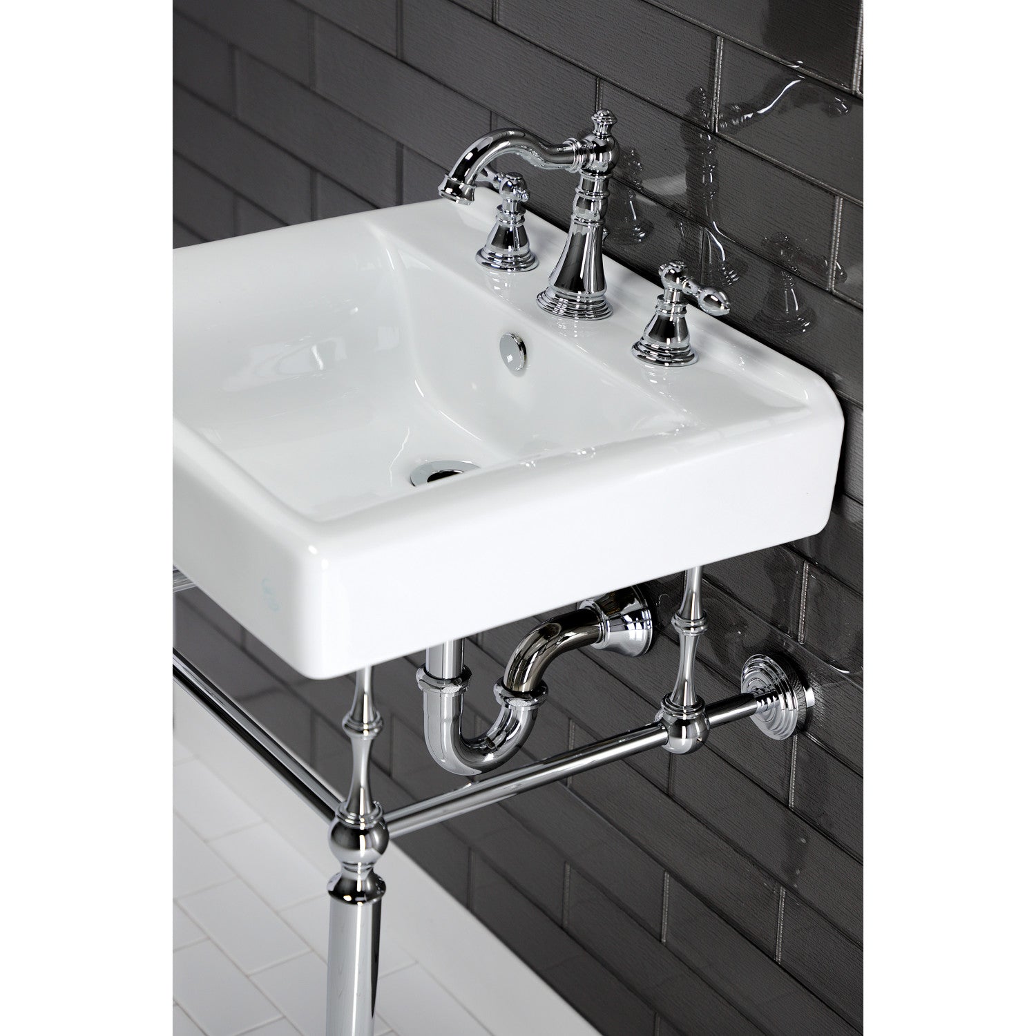 American Classic FSC1971ACL 3-Hole Widespread Bathroom Faucet with Pop-Up Drain - Polished Chrome Finish - Perfect for Modern Bathroom Renovations & Vanity Upgrades