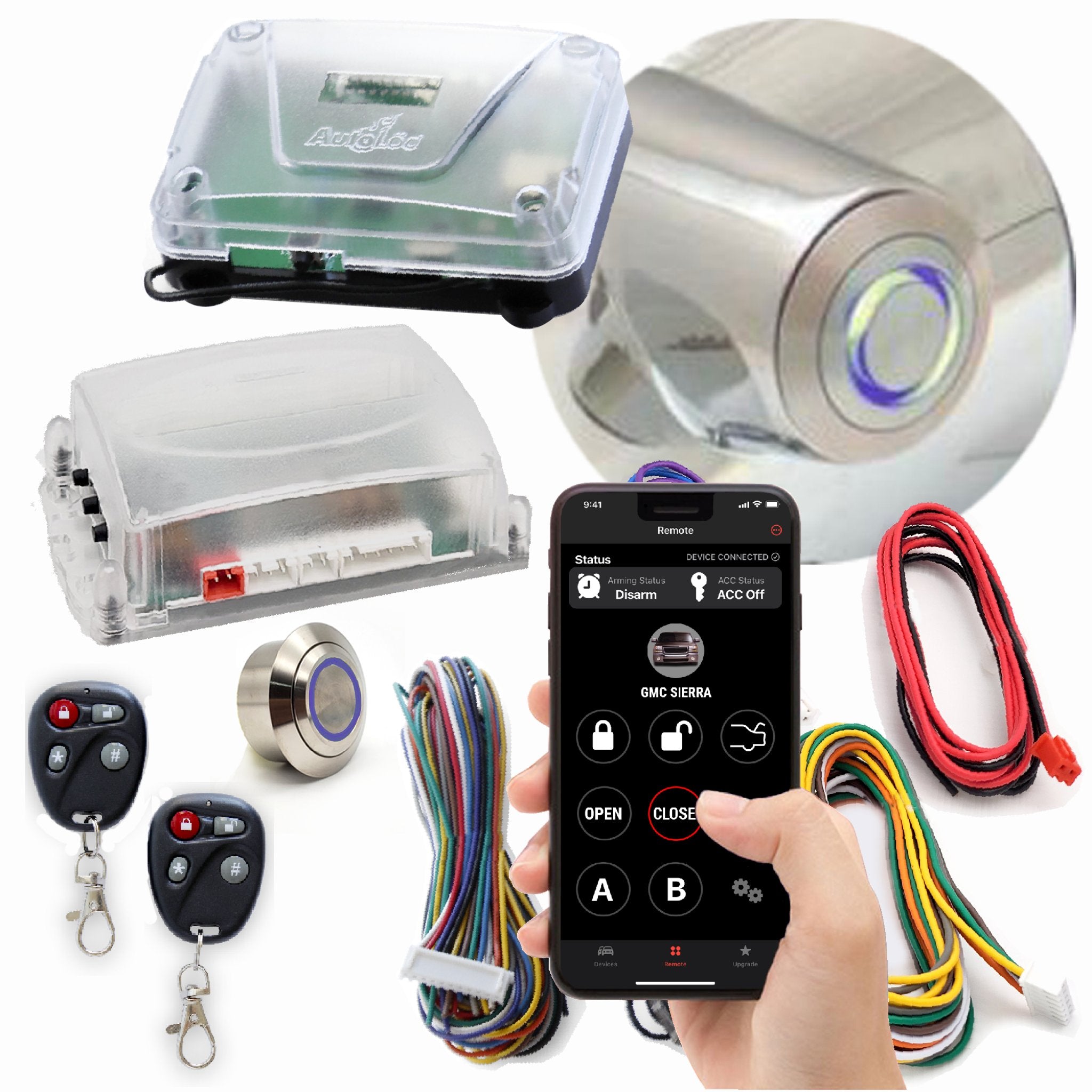 1901-1907 Oldsmobile Model B GM Column Insert Billet Push Button & Remote Start Keyless Entry Conversion Kit – Classic Car Restoration & Modern Convenience for Vintage Auto Enthusiasts
