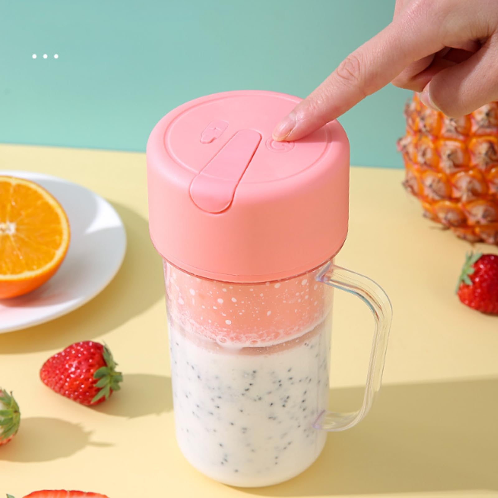 Royadulex Portable Blender for Smoothies & Juices - 600W High-Speed Personal Blender with Travel Bottle, USB Rechargeable, BPA-Free - Perfect for Gym, Office & Outdoor Activities (Green)
