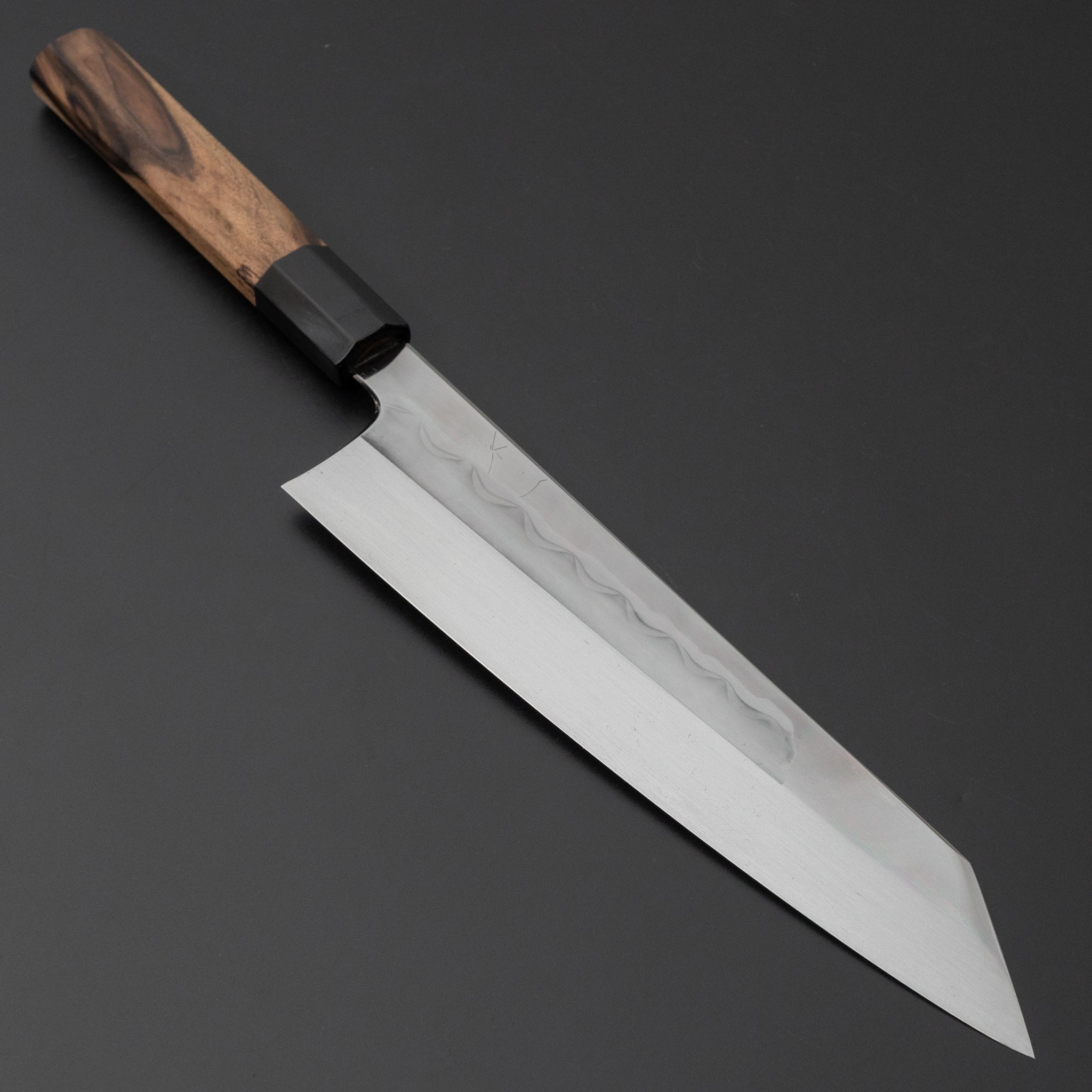 Hitohira Togashi White #1 Notaremon Mizu Honyaki Kiritsuke Gyuto 240mm Japanese Chef Knife with Kurokaki Persimmon Handle (#079) - Perfect for Sushi, Sashimi & Precision Cutting - Includes Saya Protective Sheath