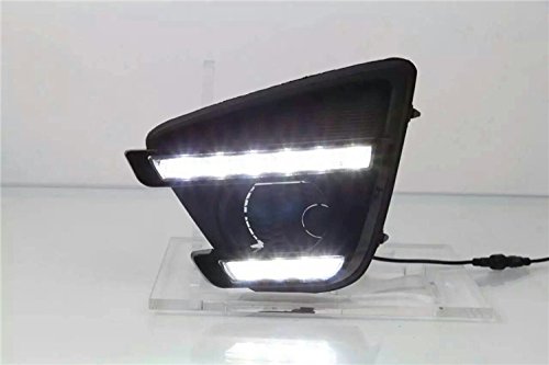 Bright White LED Daytime Running Lights (DRL) & Fog Light Covers for Mazda CX-5 (2013-2016 Models) - Enhance Visibility & Style for Safe Day/Night Driving