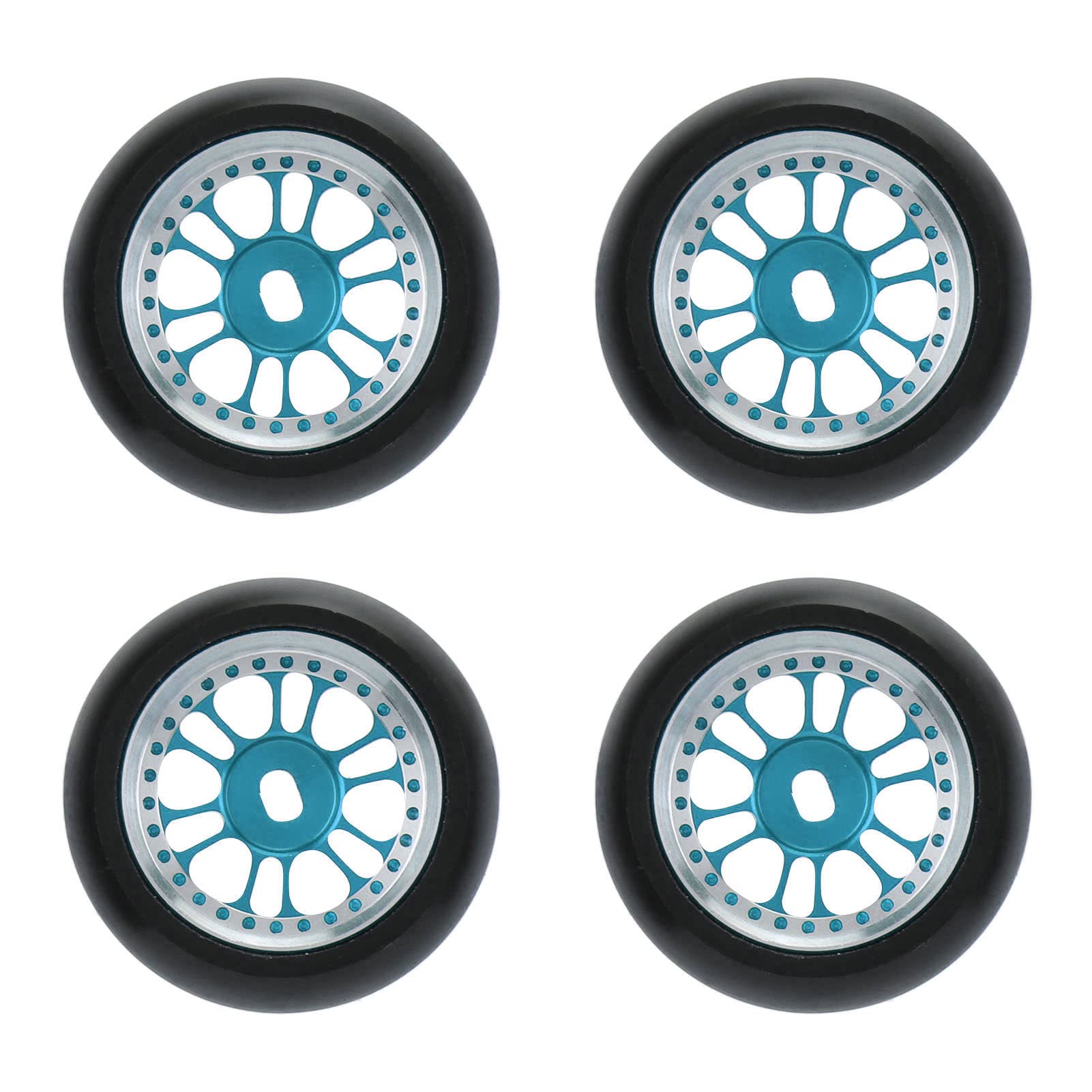 4Pcs High-Performance RC Drift Tires - Durable Abrasion-Resistant Wheels Set with Strong Cushioning for 1/28 Scale RC Cars (Blue) - Perfect for Drift Racing, RC Car Upgrades & Indoor/Outdoor RC Vehicle Performance
