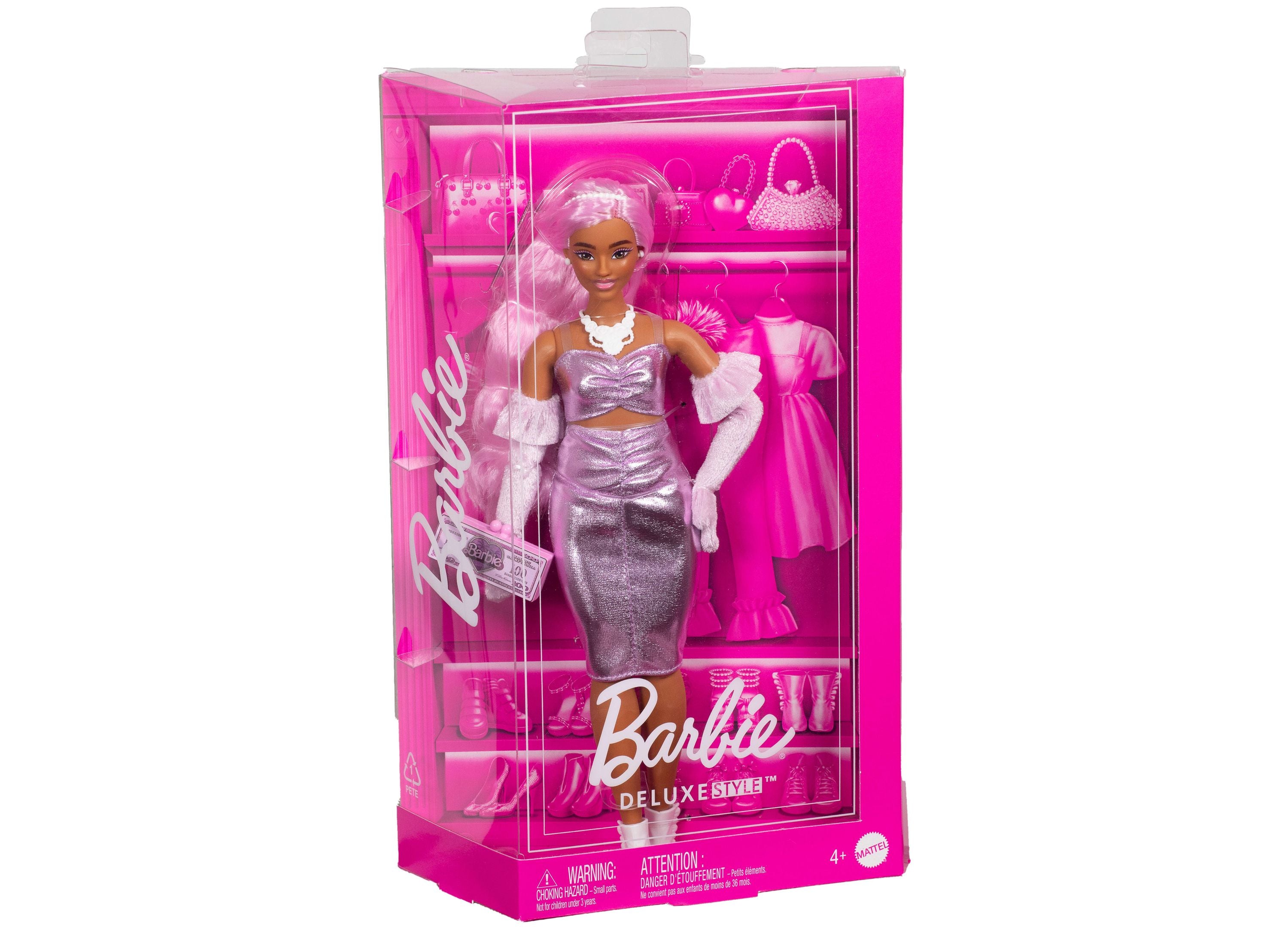 Barbie Deluxe Style Fashionista Doll - 18-Inch Collectible Doll with 3 Outfits & Accessories - Perfect for Kids' Birthday Gifts & Collectors Display