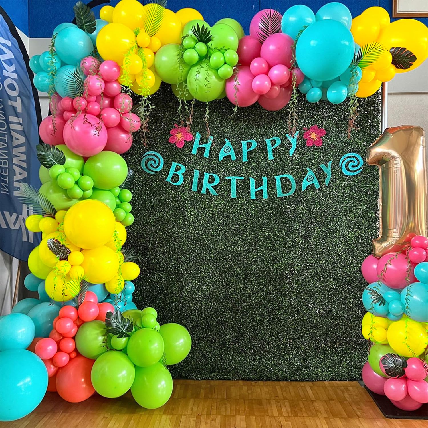 Flamingo Balloons Arch Kit - 143Pcs Tropical Party Decor for Luau, Wedding, Baby Shower