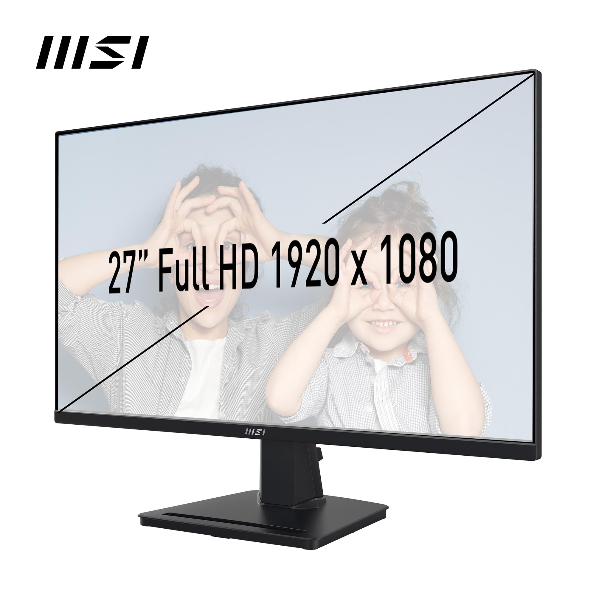 MSI PRO MP275 27 Inch Full HD Office Monitor - 1920x1080 IPS Panel, 100Hz Refresh Rate, Flicker-Free Technology, Built-in Speakers, Tilt Adjustable Stand - HDMI 1.4b & VGA Ports for Home Office, Gaming, and Productivity Workstations