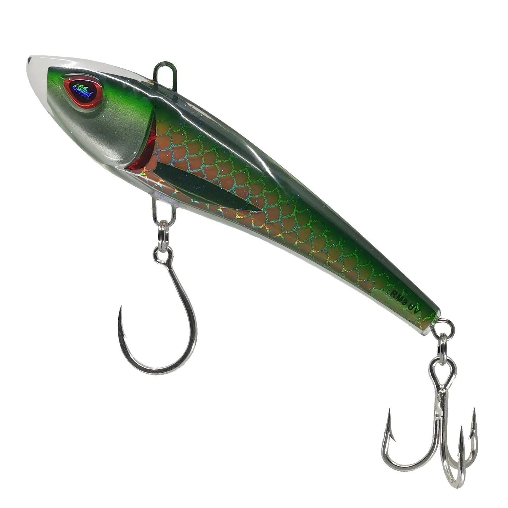 MagBay RM9 Resin Minnow Trolling Fishing Lures - 9 Inch Saltwater Bait for Walleye, Bass, and Trout - Perfect for Deep Sea Fishing and Freshwater Trolling