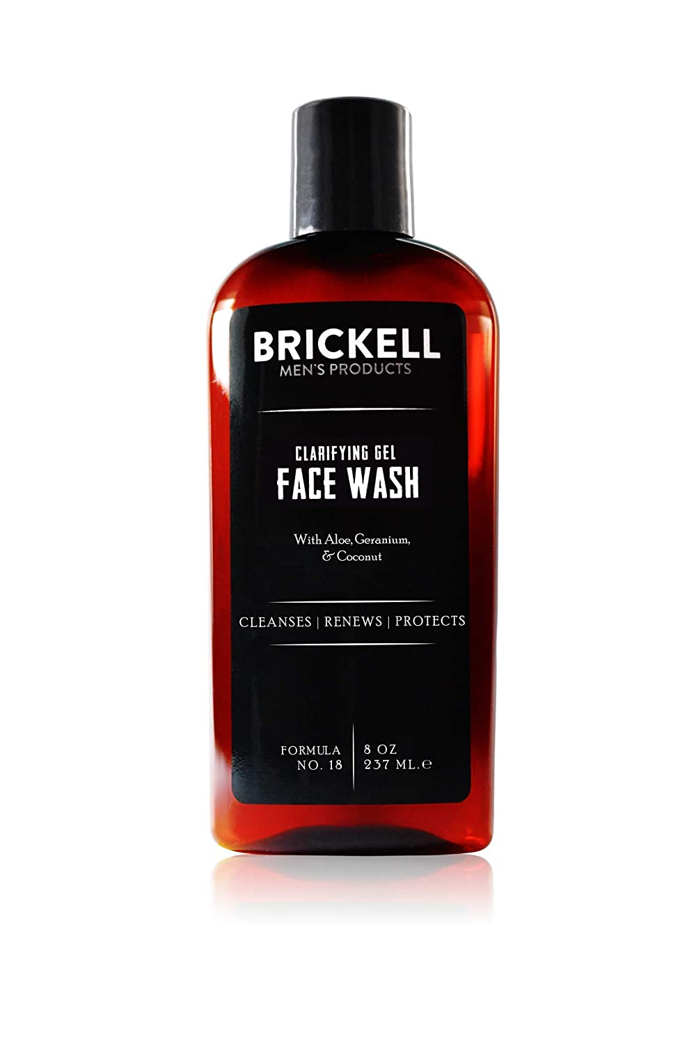 Brickell Men's Clarifying Gel Face Wash for Acne & Oily Skin - Natural & Organic Daily Cleanser for Men - Perfect for Gym, Travel & Morning Routine