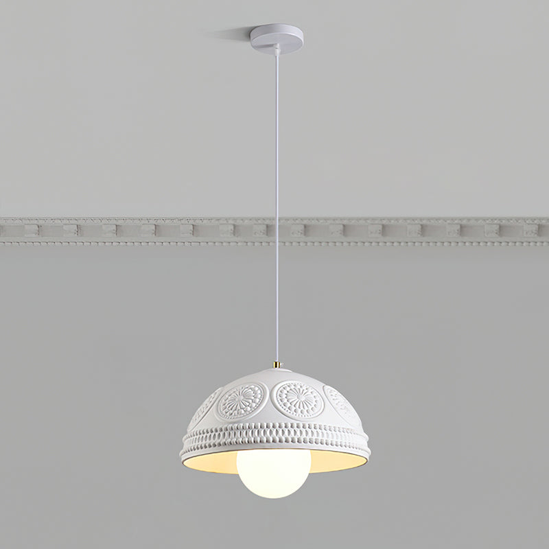 Modern Embossed Ripple Pendant Light - Handcrafted Glass Ceiling Lamp for Dining Room, Kitchen Island & Living Room Decor