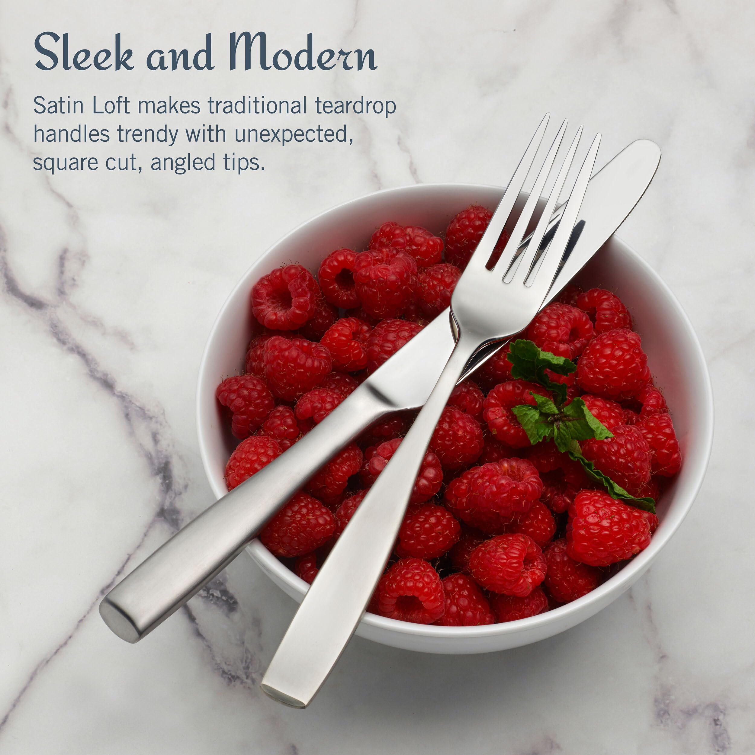 Premium Mikasa Opulent Hammered 75-Piece Silverware Set - 18/10 Stainless Steel Cutlery for 12 with 5-Piece Serving Utensils & Steak Knives - Elegant Dining Set for Weddings, Holidays & Formal Entertaining