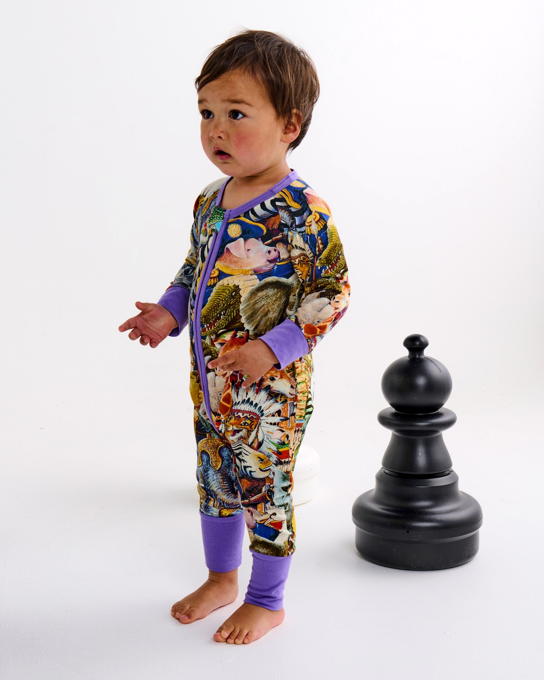 Kip&Co x Eleventh Hour Organic Cotton Long Sleeve Zip Romper - Soft Baby Jumpsuit for Boys & Girls | Perfect for Playdates, Birthday Parties & Family Photos