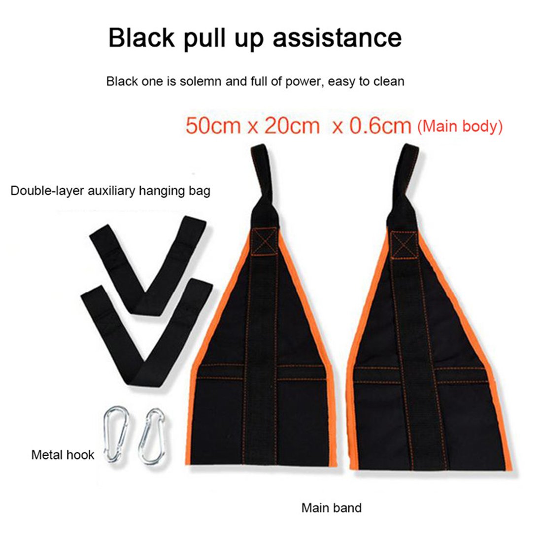 Premium Ab Straps for Pull-Ups & Sit-Ups - Heavy Duty Fitness Hanging Belt for Chin-Ups, Muscle Training & Core Workouts (2-Pack, Orange) - Ideal for Home Gym, CrossFit & Strength Training