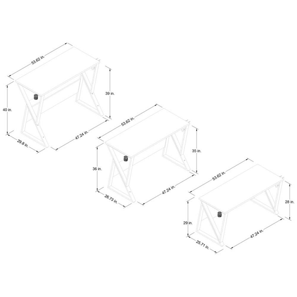 NTENSE Genesis Adjustable Gaming Desk - 60