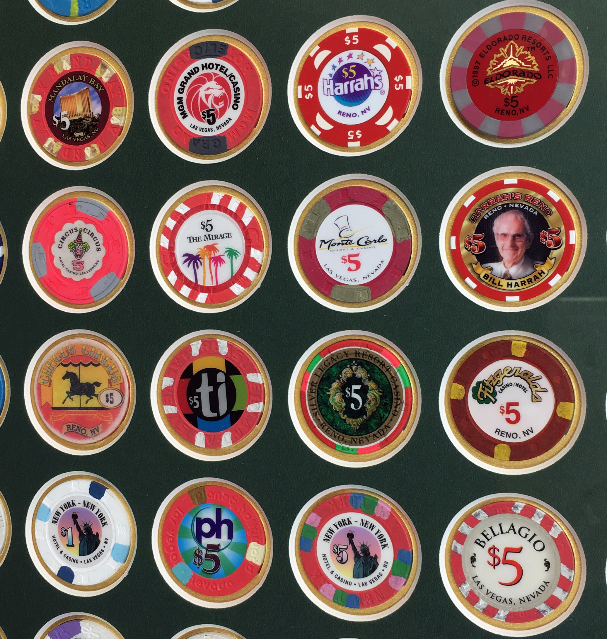 48-Piece Casino Poker Chip Display Case with Custom Colored Matting - Perfect for Home Game Rooms, Poker Tournaments & Collector Showcases