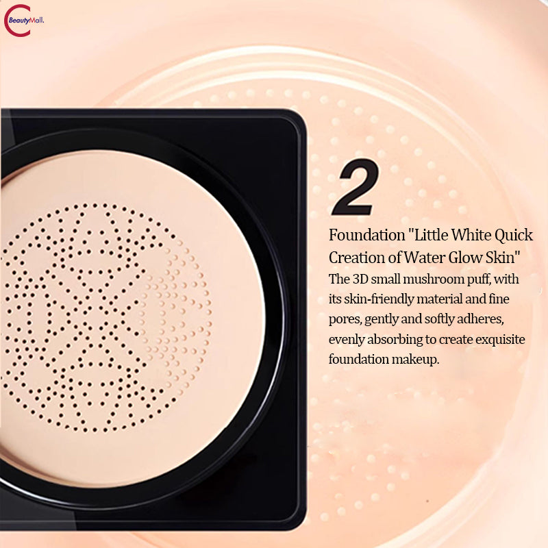 Marie Dalgar Air Cushion Mushroom Moisturizing Foundation - Hydrating BB Cream with SPF, Lightweight & Buildable Coverage for Flawless Skin | Perfect for Daily Makeup & On-the-Go Touch Ups