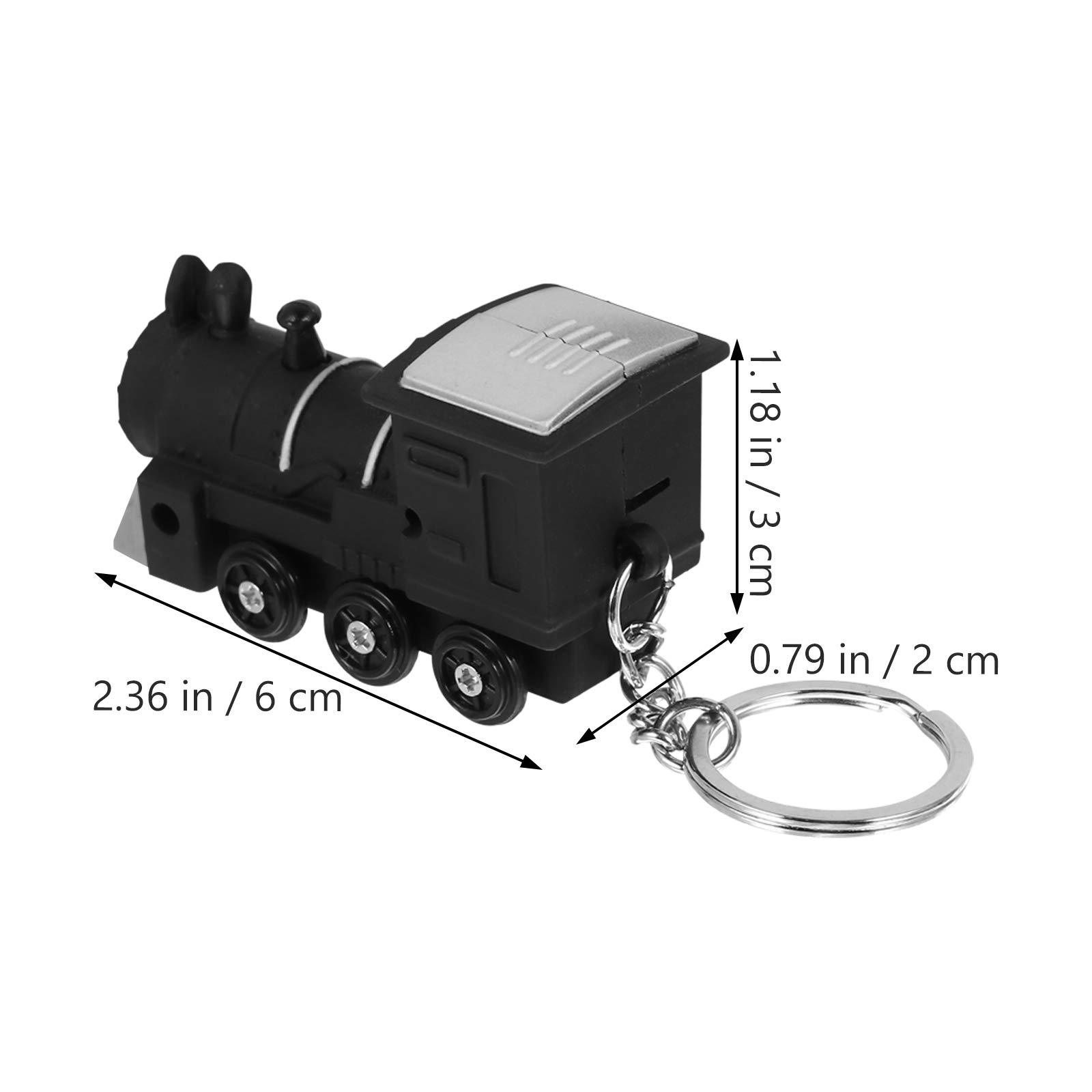 2 Pcs LED Train Keychains with Sound - Perfect for Kids & Gifts