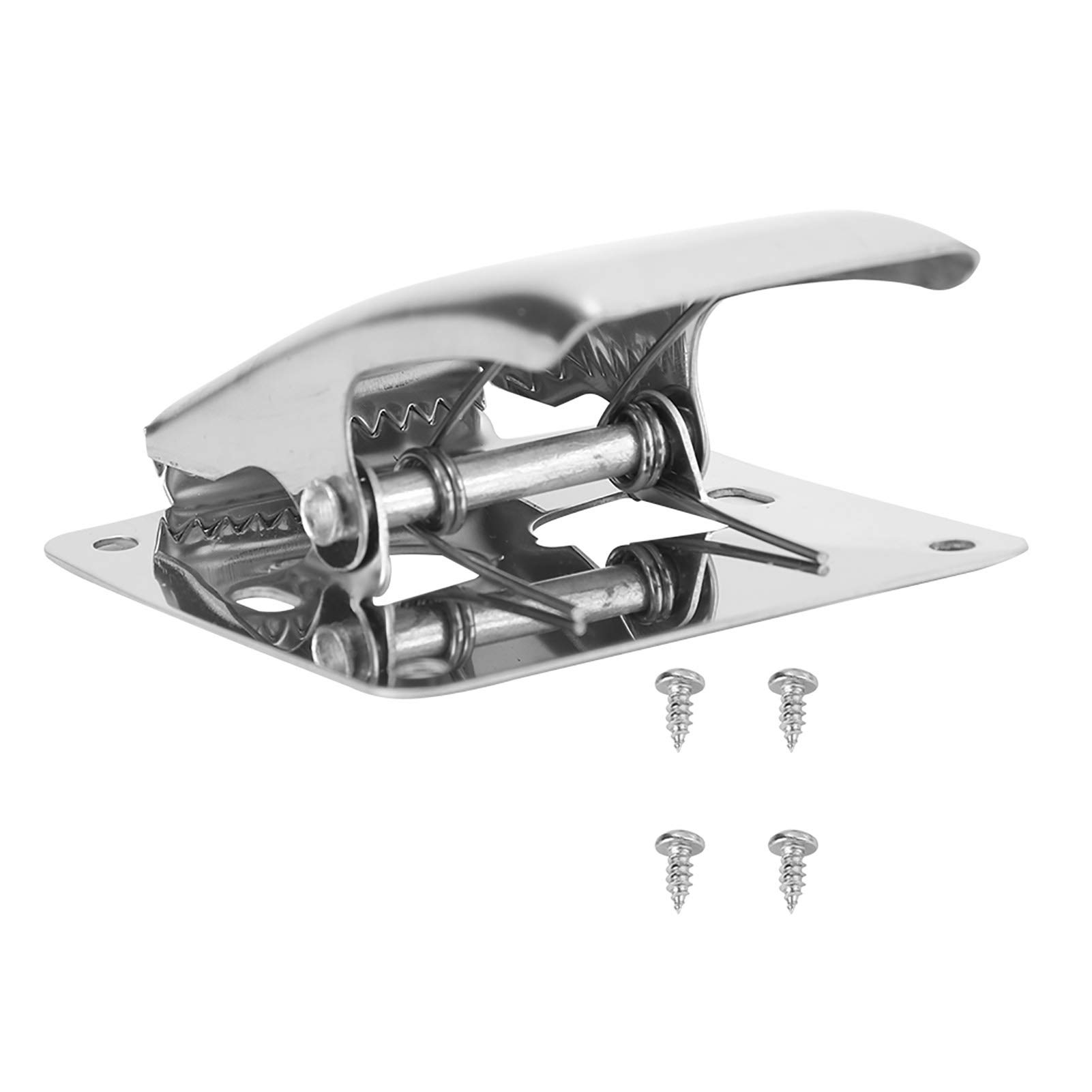 Keenso Rustproof Stainless Steel Fish Fillet Clamp with Mounting Screws - Heavy Duty Kitchen Tool for Fish Cleaning Board & Fillet Board - Perfect for Home Chefs, Anglers, and Outdoor Cooking