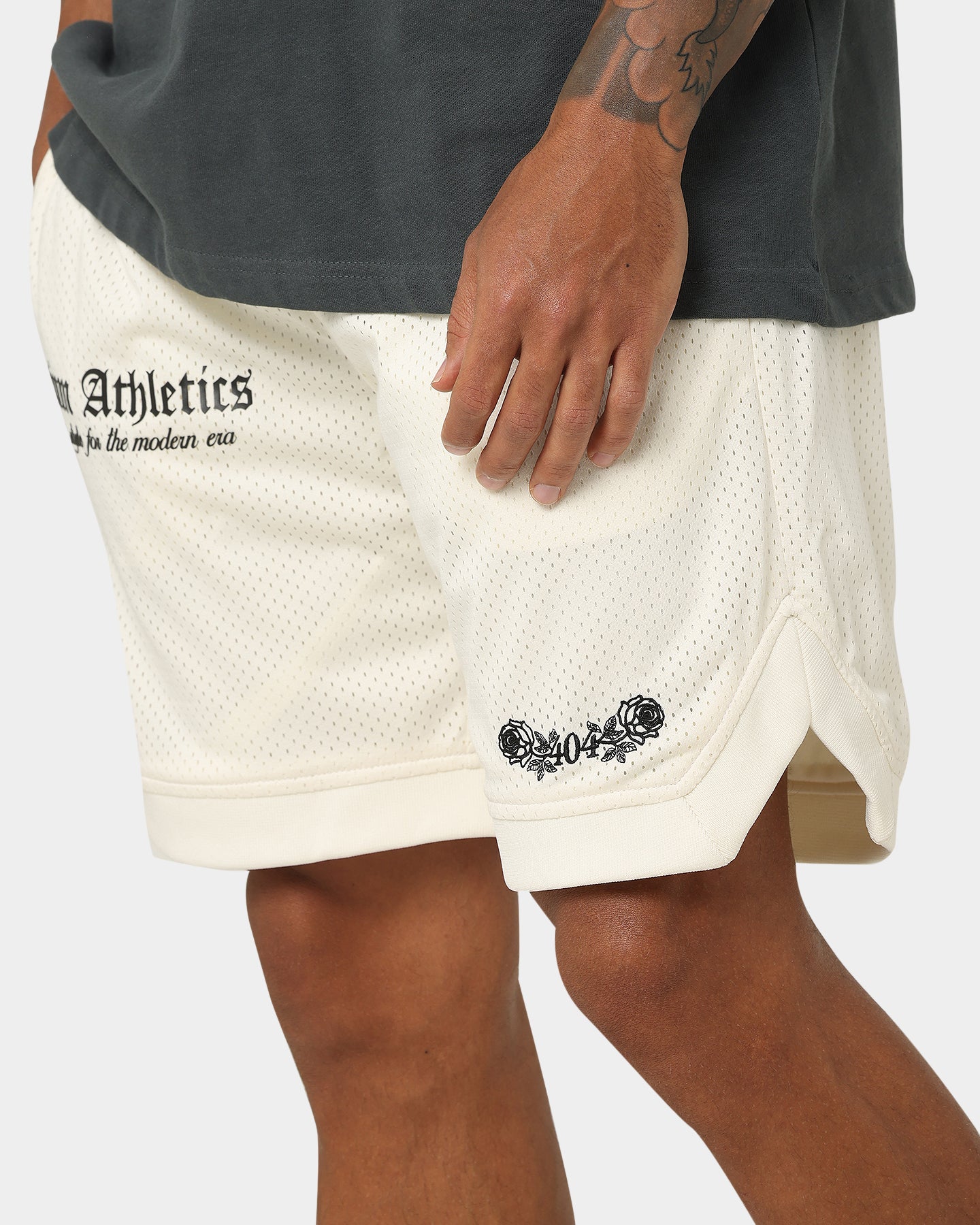 Premium Athletic Basketball Shorts for Men - Breathable & Comfortable Off-White Sports Shorts - Ideal for Basketball, Gym Workouts & Casual Wear