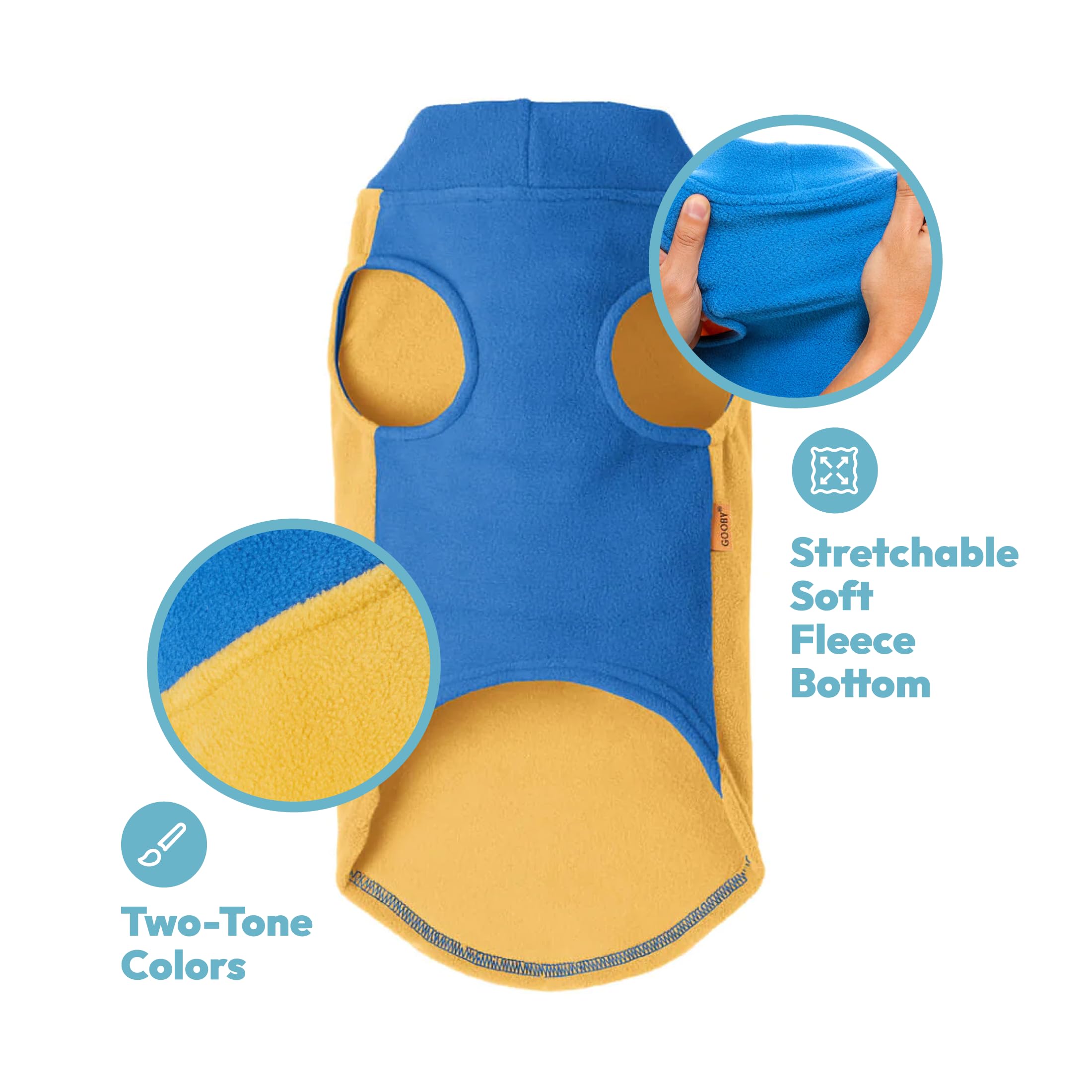 Gooby Half Stretch Fleece Vest Dog Sweater - Pink, X-Small | Warm Pullover Fleece Jacket for Small Dogs with D-Ring Leash Attachment | Winter Dog Coat for Cold Weather | Perfect for Indoor & Outdoor Activities, Walks, and Playtime