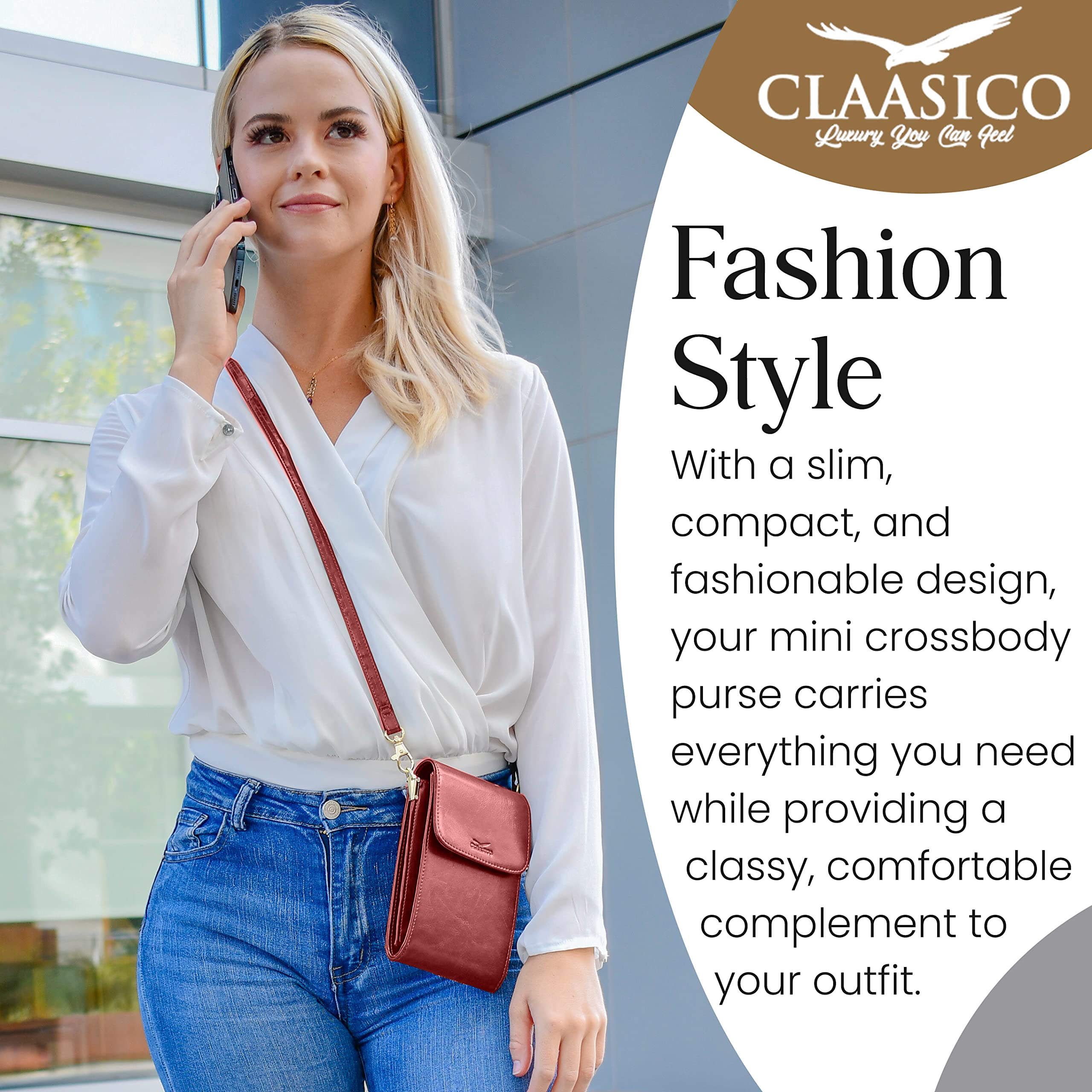 Classic Small Crossbody Phone Purse for Women - Stylish Wallet Bag for iPhone, Credit Cards & Essentials | Perfect for Travel, Shopping & Everyday Use