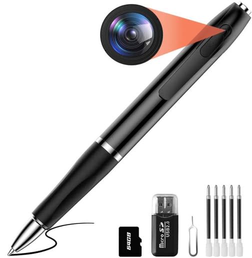 Mini Spy Camera Pen HD 1080P - Hidden Body Camera for Business Meetings & Security | Supports 256GB SD Card