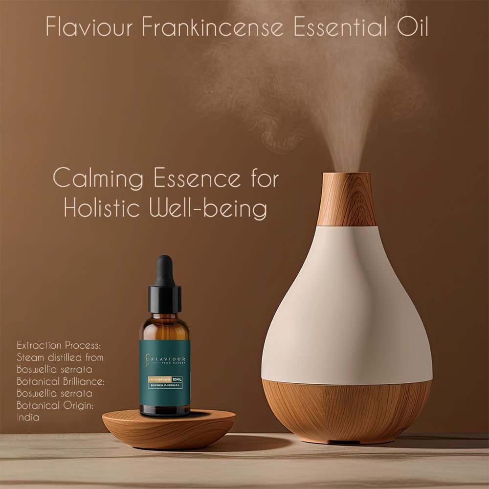 100% Pure & Natural Frankincense Essential Oil for Relaxation, Stress Relief & Skin Care | Boswellia Serrata Oil | 10ml | Promotes Inner Peace & Hair Nourishment | Perfect for Aromatherapy, Massage & DIY Beauty Products
