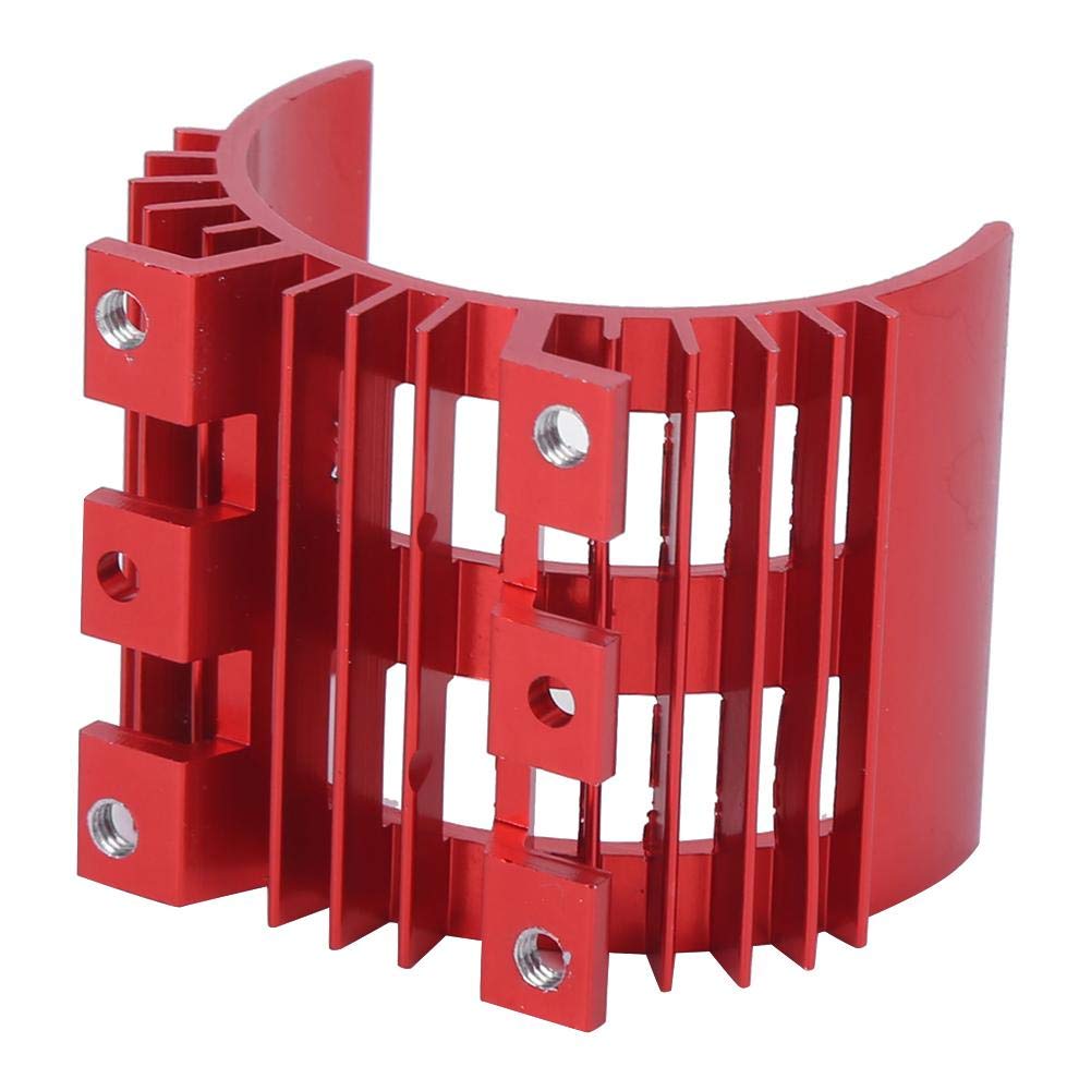 High-Performance Aluminum Alloy RC Motor Heat Sink - Universal Cooling Radiator for WLtoys 144001 1/14 Scale Remote Control Cars - Red Upgrade Part for Racing & Off-Road RC Vehicles