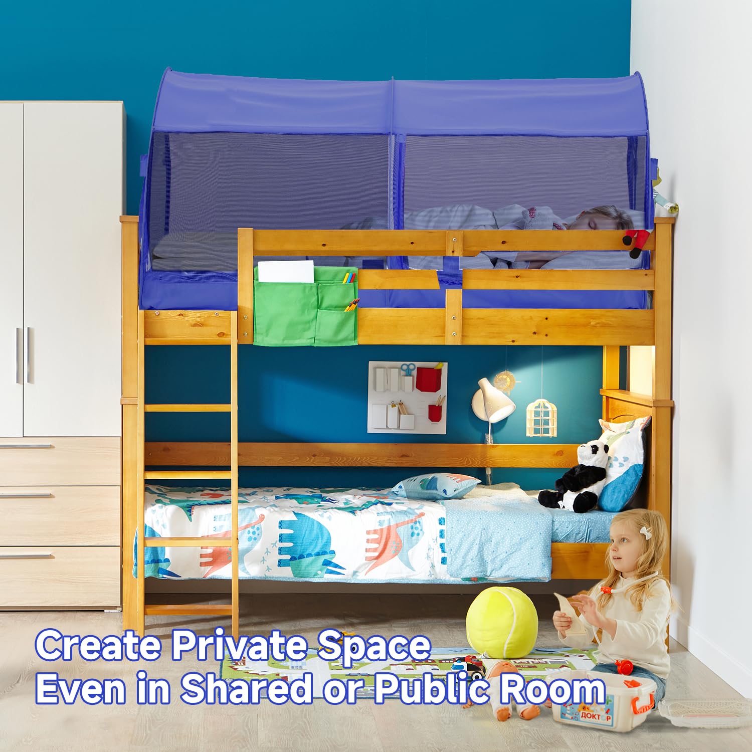 Dream Tents Bed Canopy - Pop Up Indoor Privacy Shelter for Kids & Adults - Breathable Warm Twin Size Bed Tent (Mattress Not Included) - Perfect for Camping, Sleepovers & Cozy Bedroom Privacy