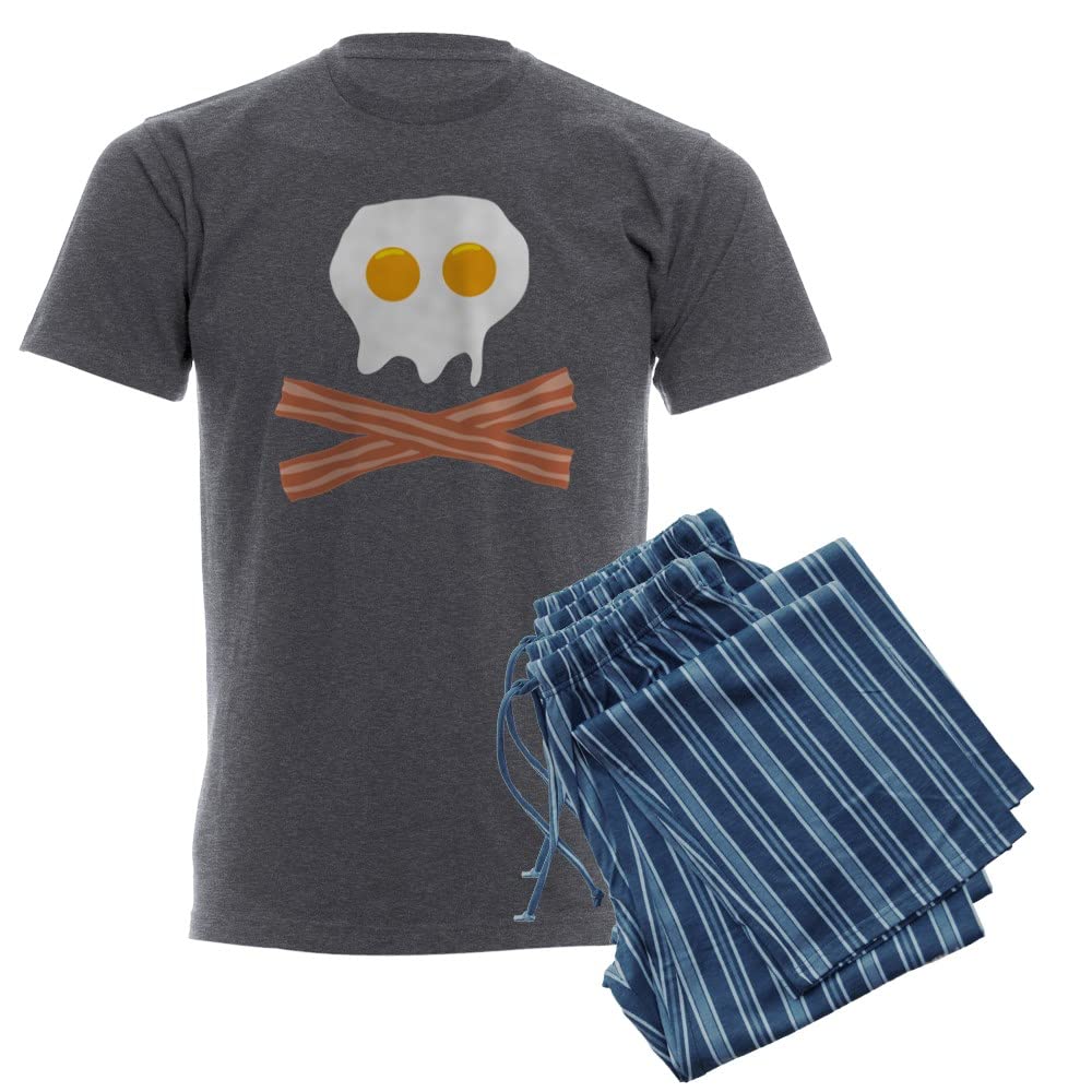 Skull Bacon Eggs Men's Pajamas - Comfortable Sleepwear for Home & Lounge