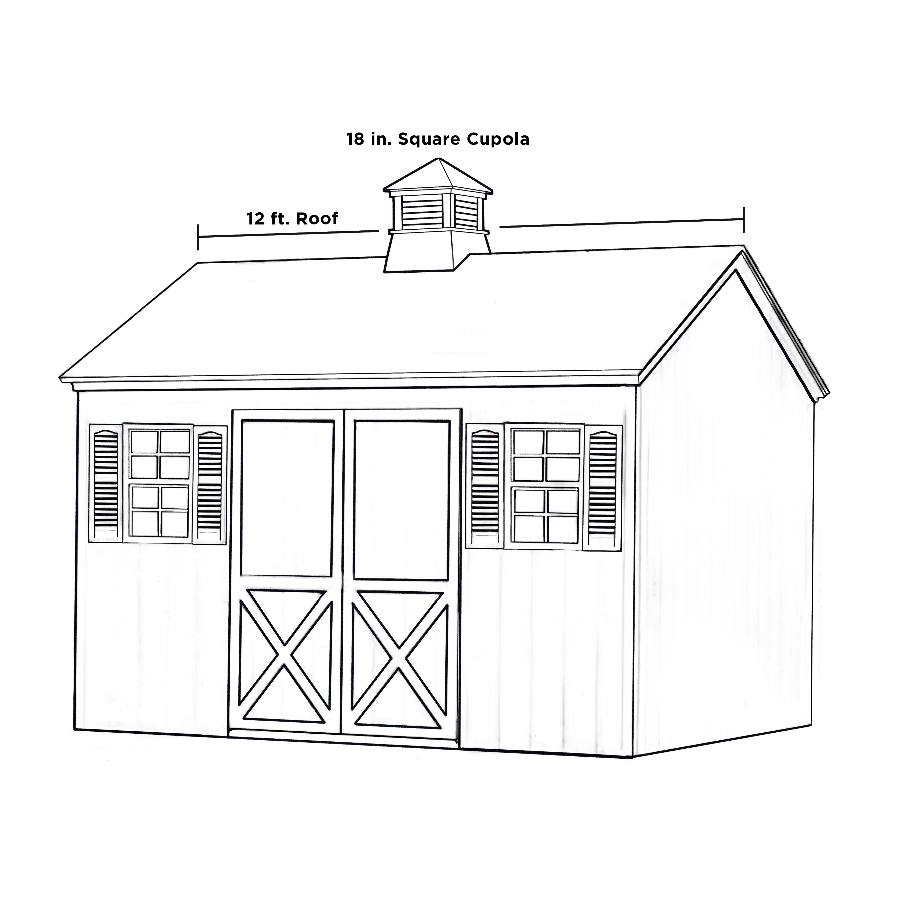 Smithsonian Columbia Vinyl Cupola - Weatherproof Outdoor Dome for Decorative Roofing, Garden Sheds & Gazebos | Durable & Stylish Architectural Accent