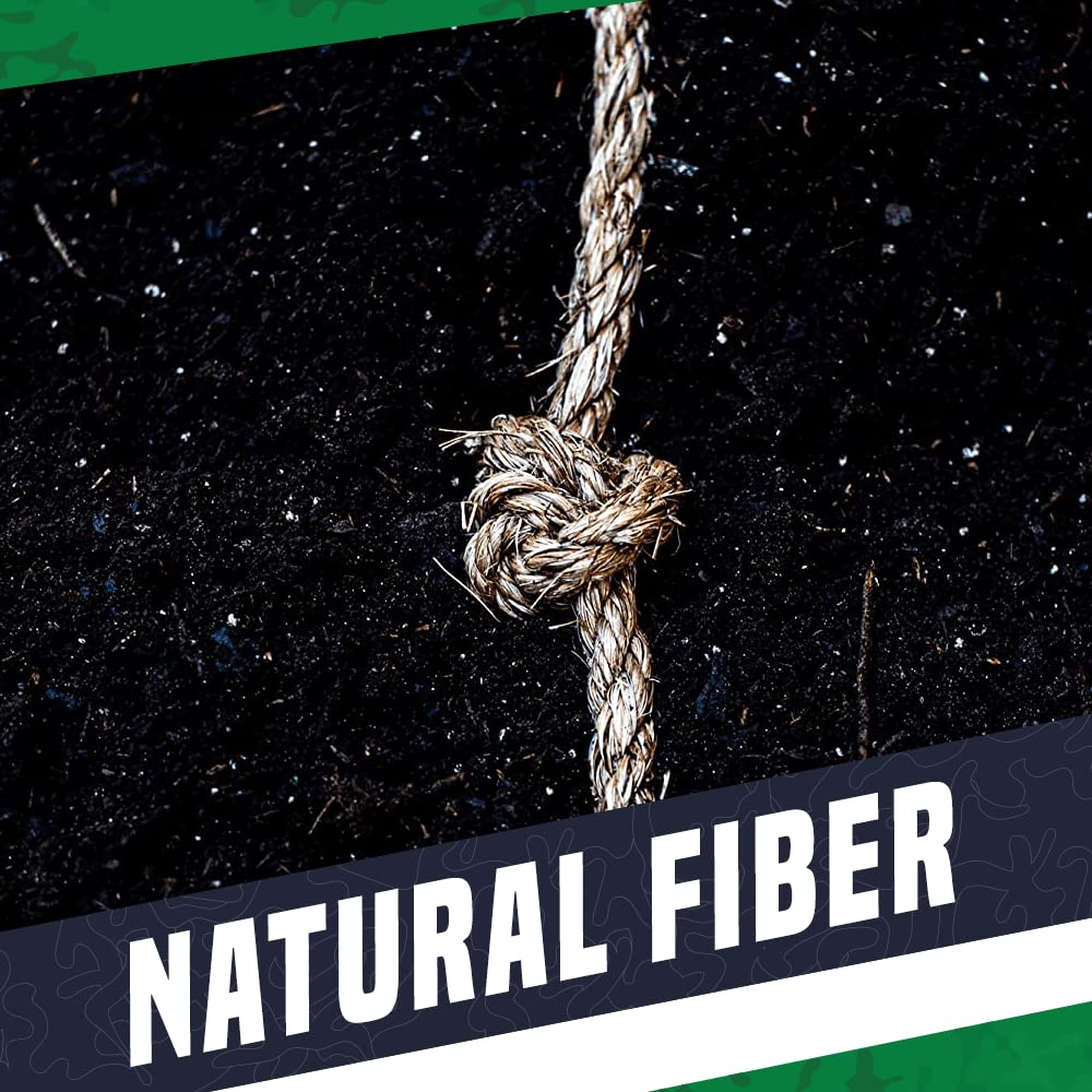 SGT KNOTS 3/4 Inch x 400 Ft Natural Twisted Manila Rope - 3 Strand Hemp Rope for Crafts, DIY Projects, Home Decor, Climbing | Indoor & Outdoor Use for Decorative, Marine, Gardening, and Camping Needs