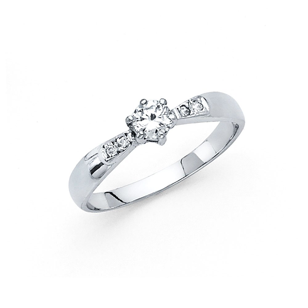 14K Yellow or White Gold Wedding Engagement Ring for Women - Elegant Solitaire Diamond Bridal Ring Set, Perfect for Proposals, Anniversaries & Special Occasions