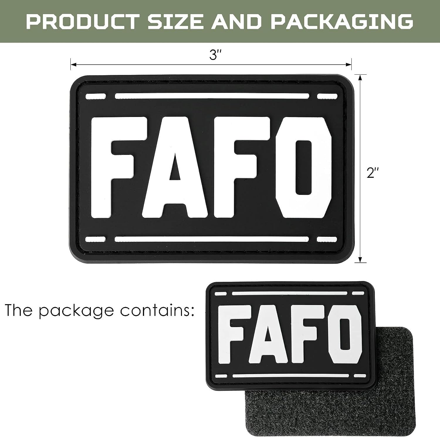 FAFO PVC Patch - Funny 'Fuck Around and Find Out' Tactical Morale Patch | Hook and Loop Backing for Military Gear, Backpacks, Dog Harnesses & Hats | Perfect for Outdoor Adventures, Airsoft Games & Tactical Enthusiasts
