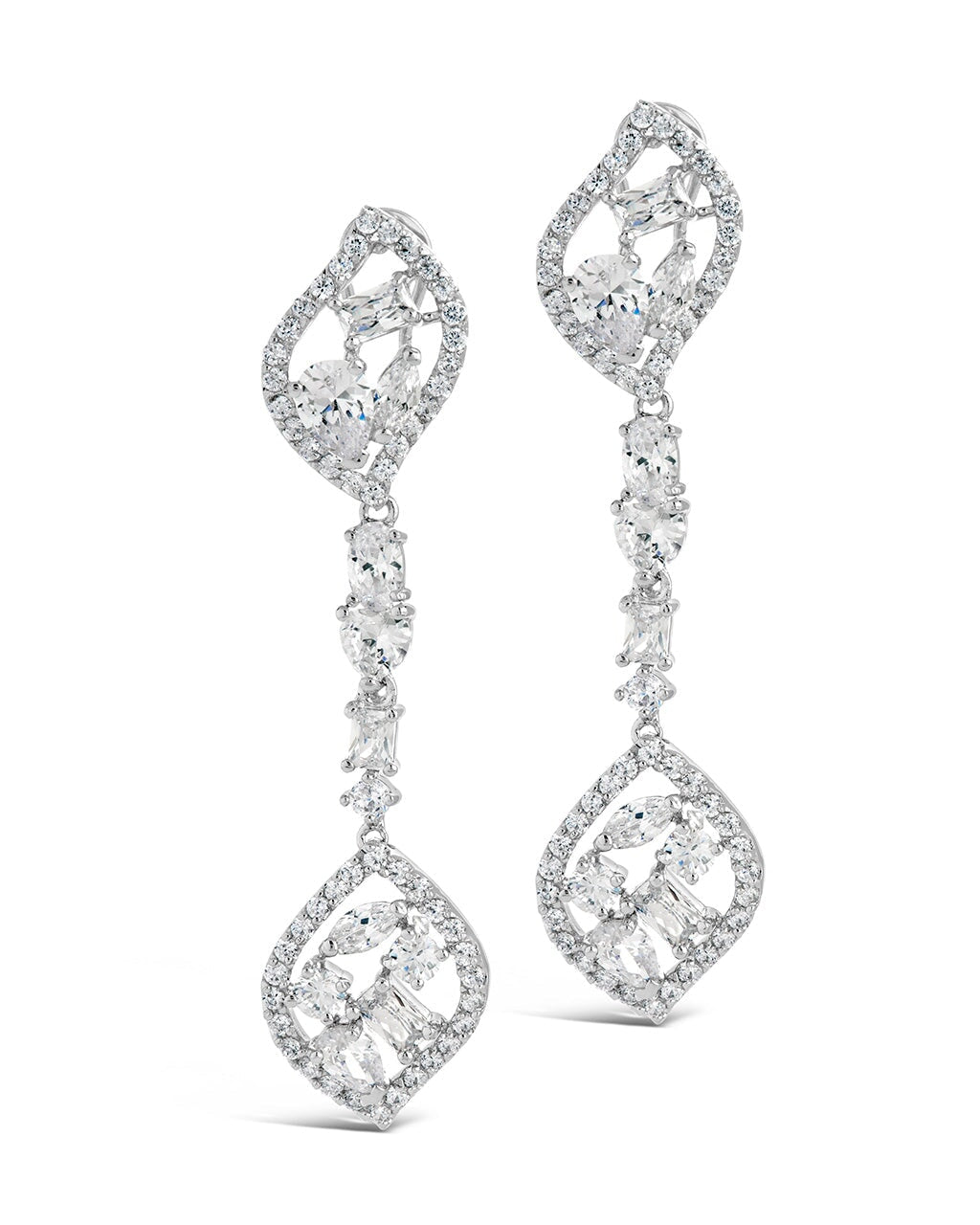 Mariah CZ Drop Earrings for Women - Sparkling Cubic Zirconia Dangle Earrings - Perfect for Parties, Weddings & Evening Events