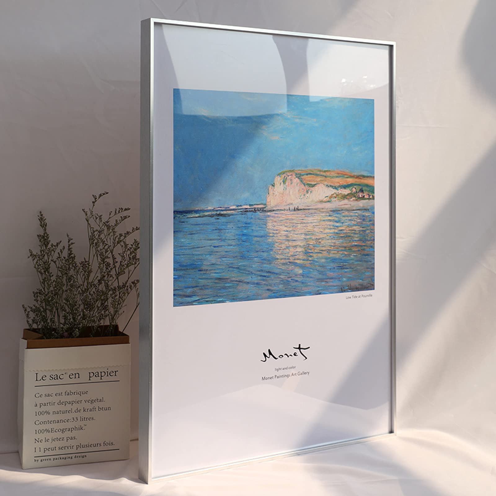 MEYYY Aluminum Metal Poster Photo Frame - Silver Wall Mounted Certificate Picture Frames 40x60cm (16x24 Inches) - Perfect for Home Decor, Office Display & Gift Giving
