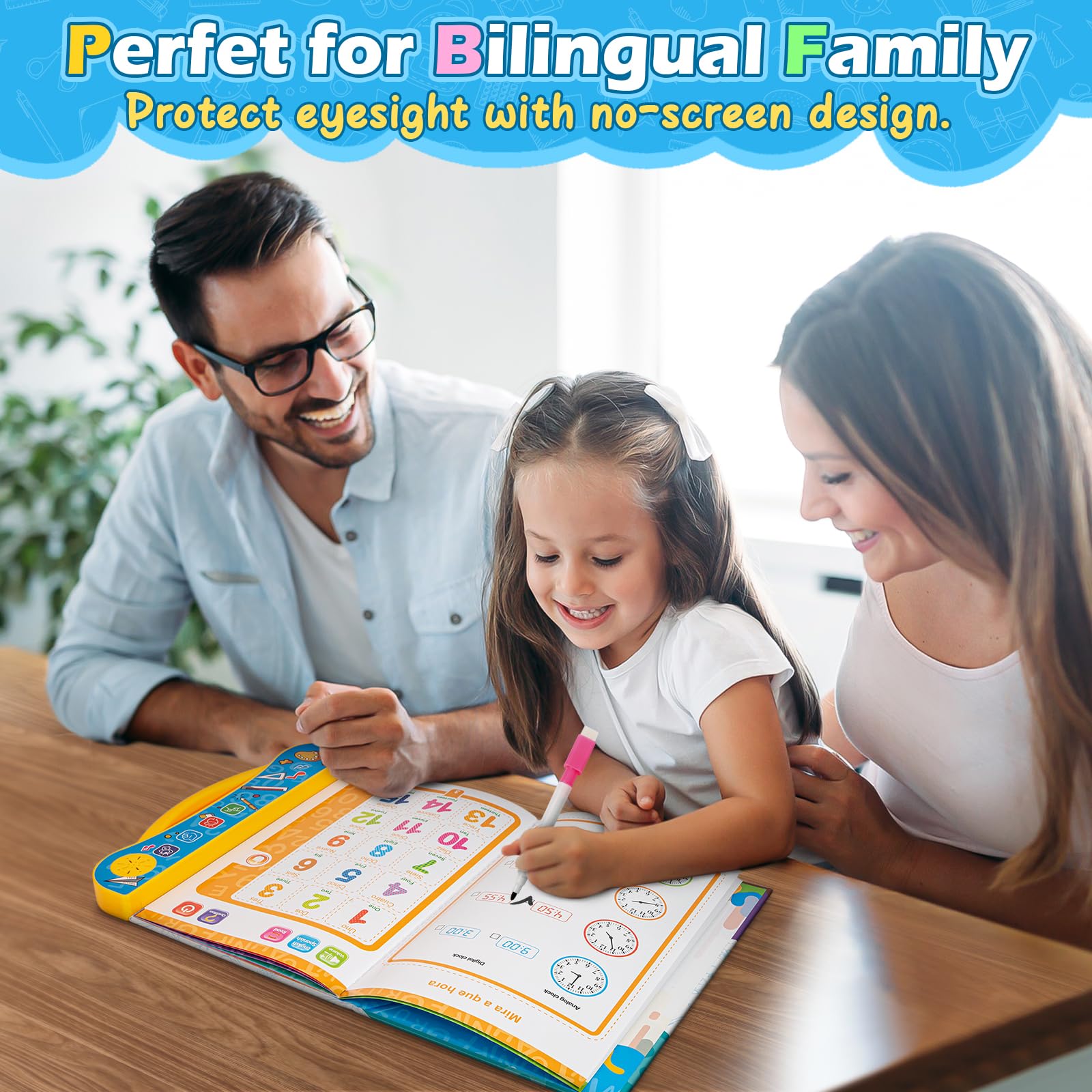 Montessori Baby Books & Sensory Toys - Bilingual English/Spanish for 1-3 Year Olds | Perfect Learning Gift for Toddlers' Birthday
