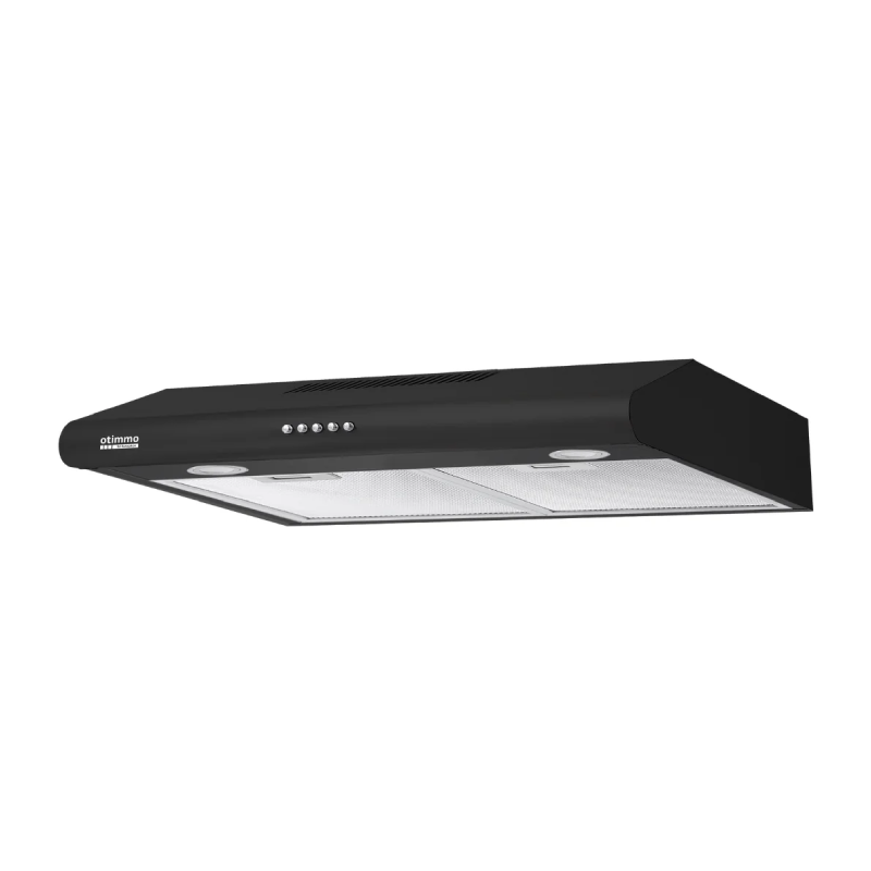 Europace ECH2508EBK 60cm Slimline Range Hood - Black Stainless Steel Kitchen Exhaust Fan with LED Lights - Perfect for Modern Apartments & Small Kitchens
