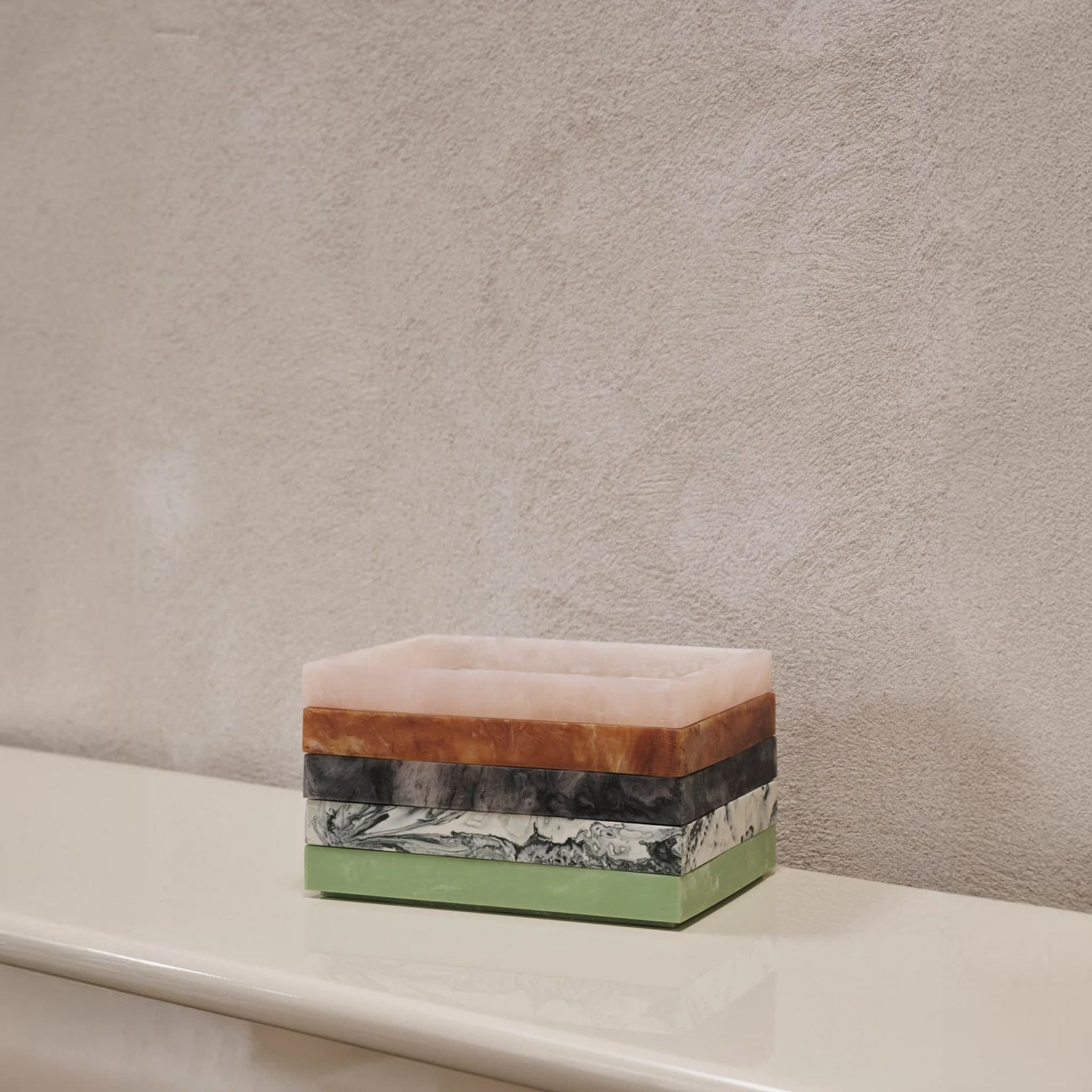 FERM LIVING Mist Tray - 15x20cm Sugar Kelp Design - Minimalist Ceramic Tray for Bathroom Essentials, Jewelry & Vanity Organization - Perfect for Home Decor and Spa Style Storage