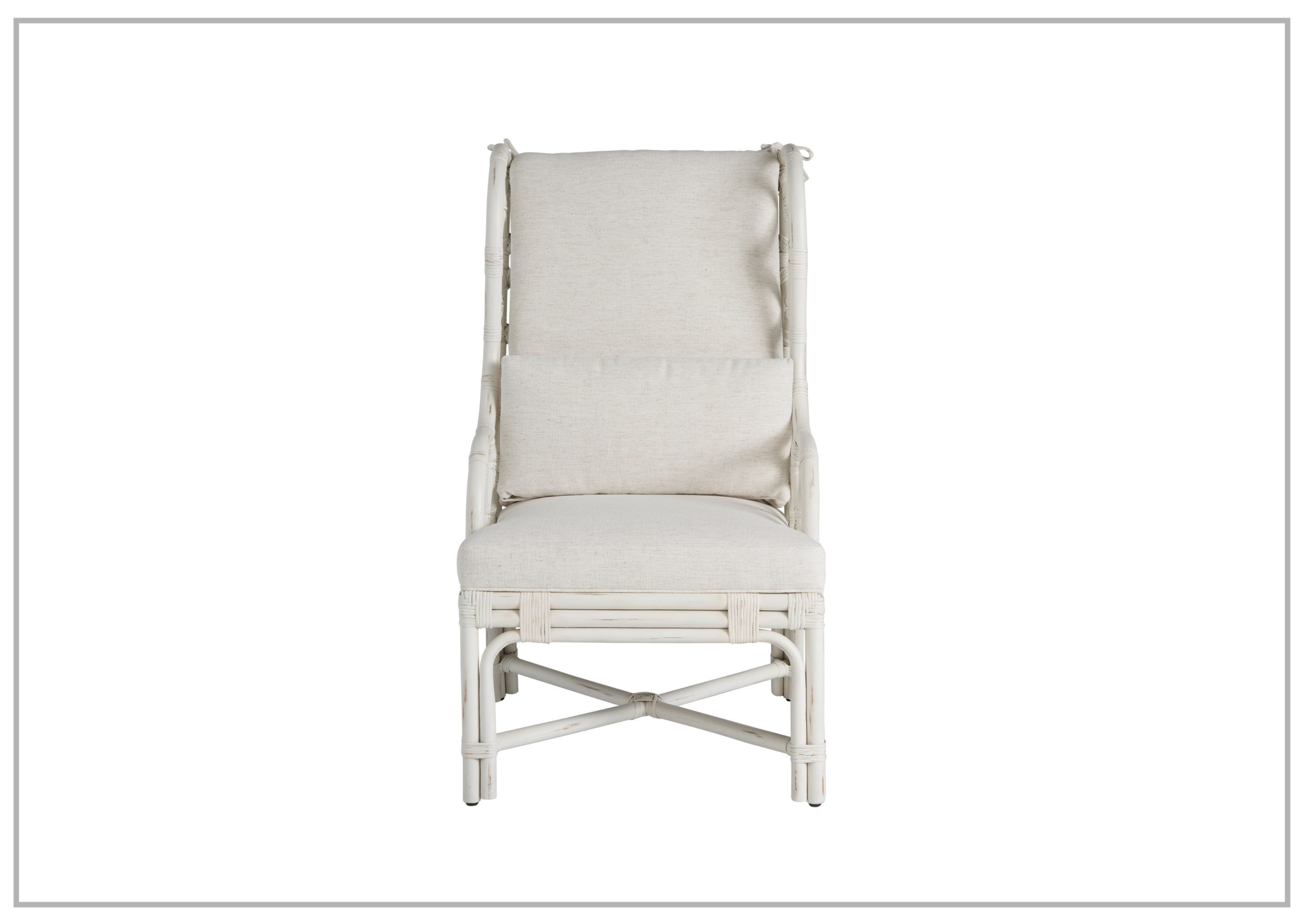 Universal Furniture Weekender Santa Rosa White Arm Chair - Modern Accent Chair for Living Room, Bedroom & Office - Comfortable Upholstered Lounge Chair with Sturdy Frame