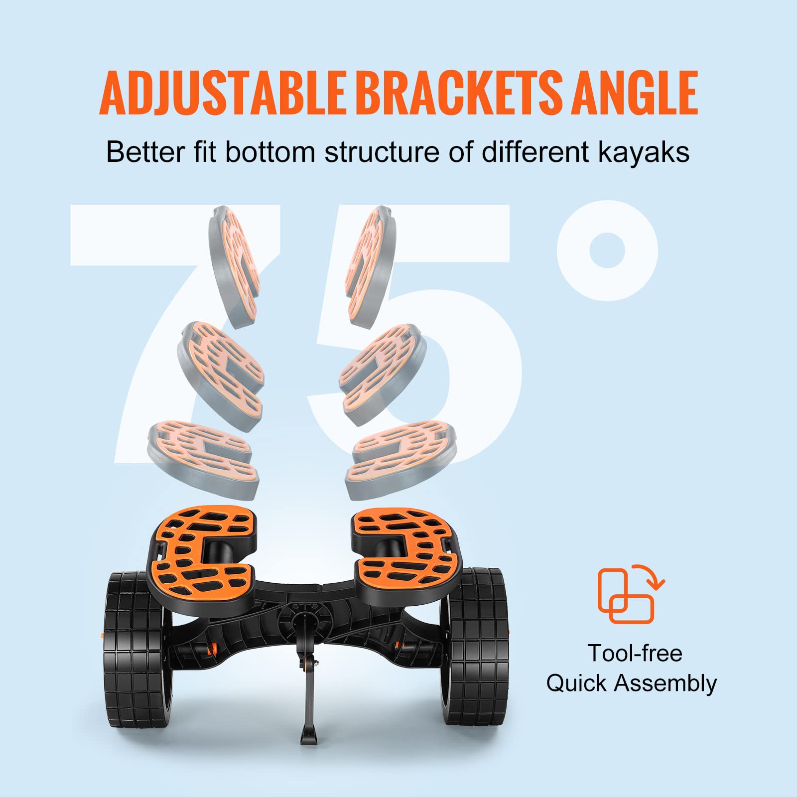 VEVOR Foldable Kayak Cart with 10