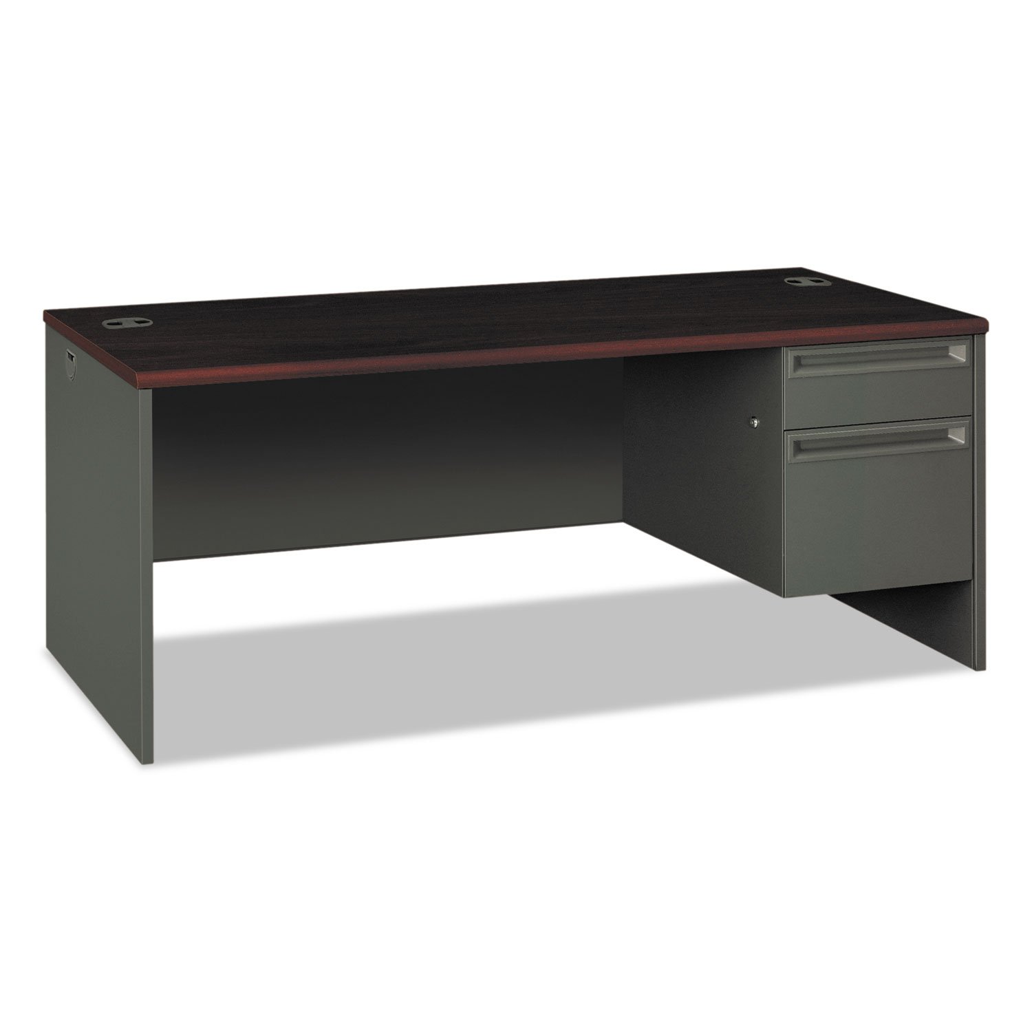 HON 38293RNS 38000 Series Right Pedestal Desk - Modern Office Workstation with File Drawer for Home & Business Use