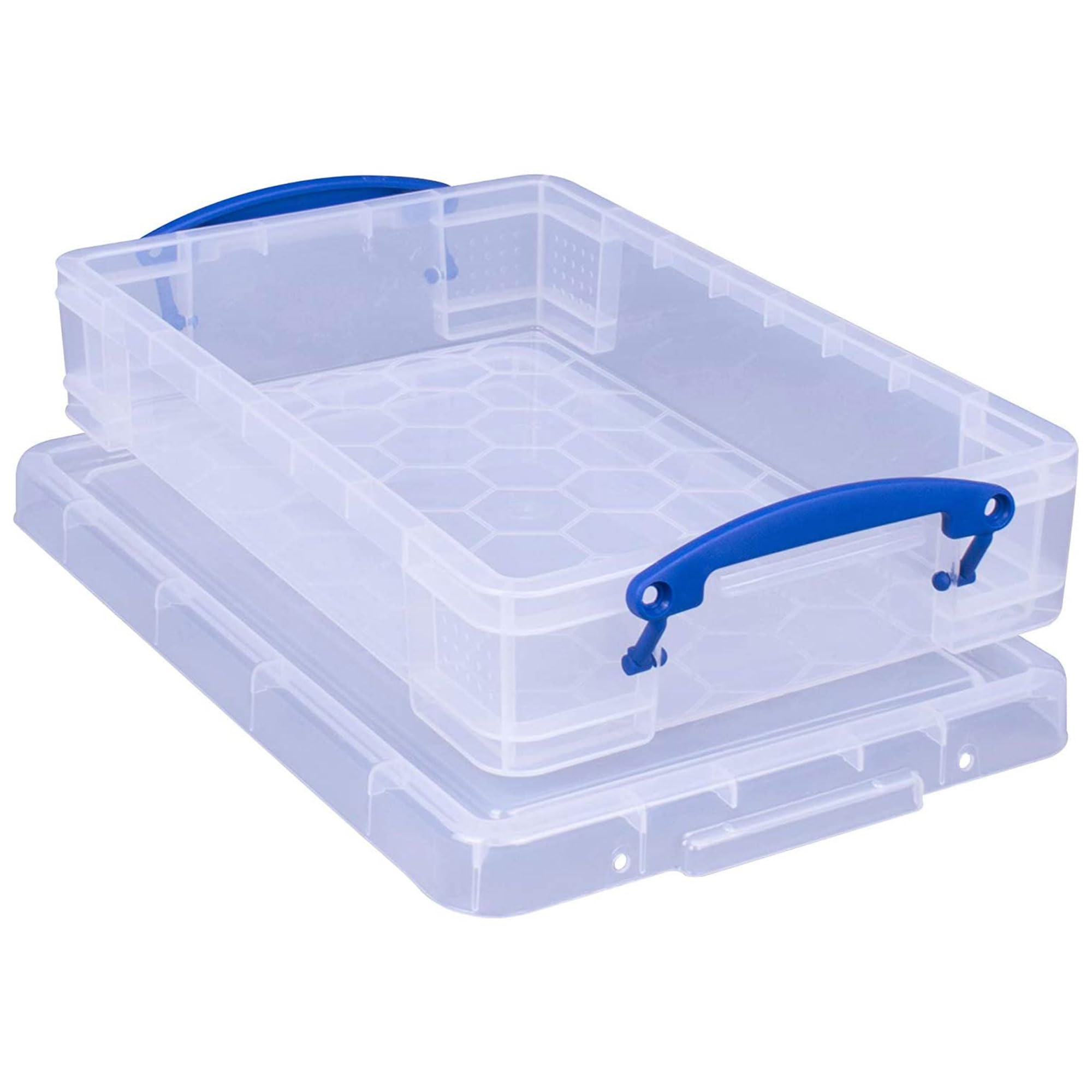 Really Useful Box 4L Storage Container with Lid & Clip Lock Handles - 10 Pack | Organize Home, Office & Craft Supplies | Durable Plastic Storage Bins for Closet, Kitchen & Garage Organization