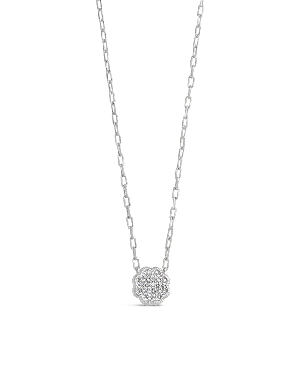 Raemy CZ Rose Petal Pendant Necklace - Elegant Cubic Zirconia Jewelry for Women, Perfect for Valentine's Day, Anniversary & Romantic Date Nights
