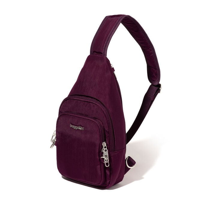 Baggallini Securtex Anti-Theft Crossbody Sling Bag for Women - RFID Blocking, Lightweight & Secure Travel Purse - Perfect for Day Trips, Commuting, and Shopping