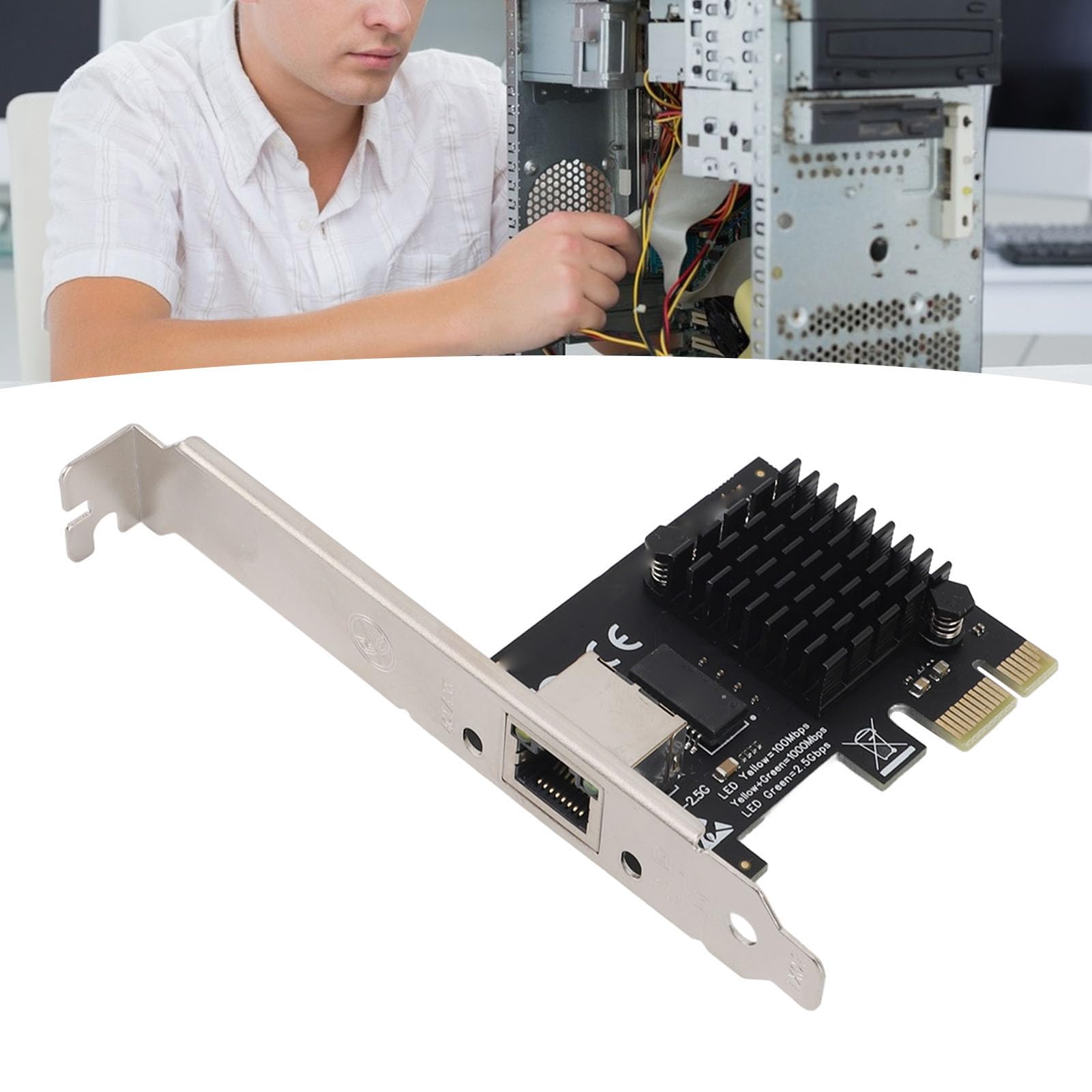 2.5G Gigabit PCIe Ethernet Card - RTL8125B Network Adapter with RJ45 Port for PC, Windows 7/8/10/11 - High-Speed Internet for Gaming, Streaming & Home Office