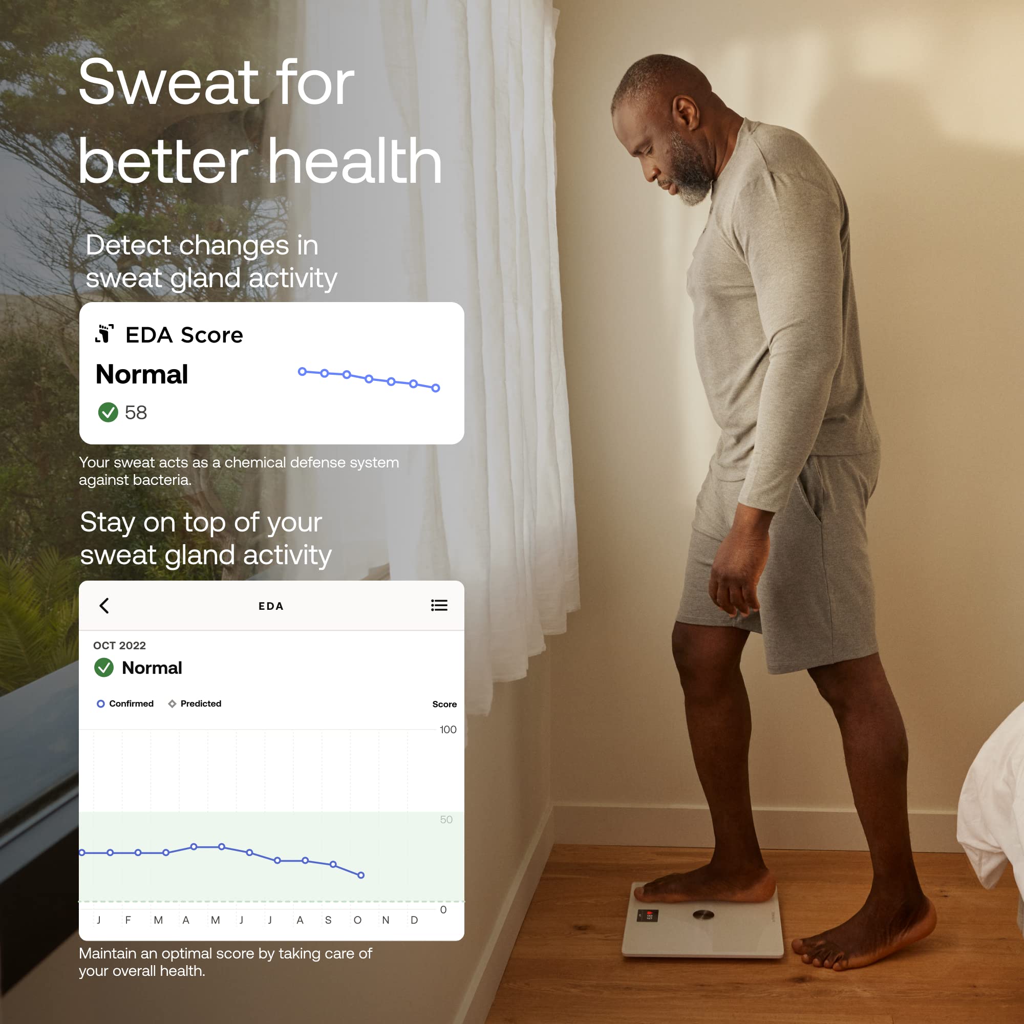 WITHINGS Smart Body Composition Scale - Bluetooth Digital Bathroom Scale with Full Body Analysis, Measures Weight, Body Fat, Muscle Mass, Bone Density & Visceral Fat - Perfect for Home Fitness Tracking & Health Monitoring